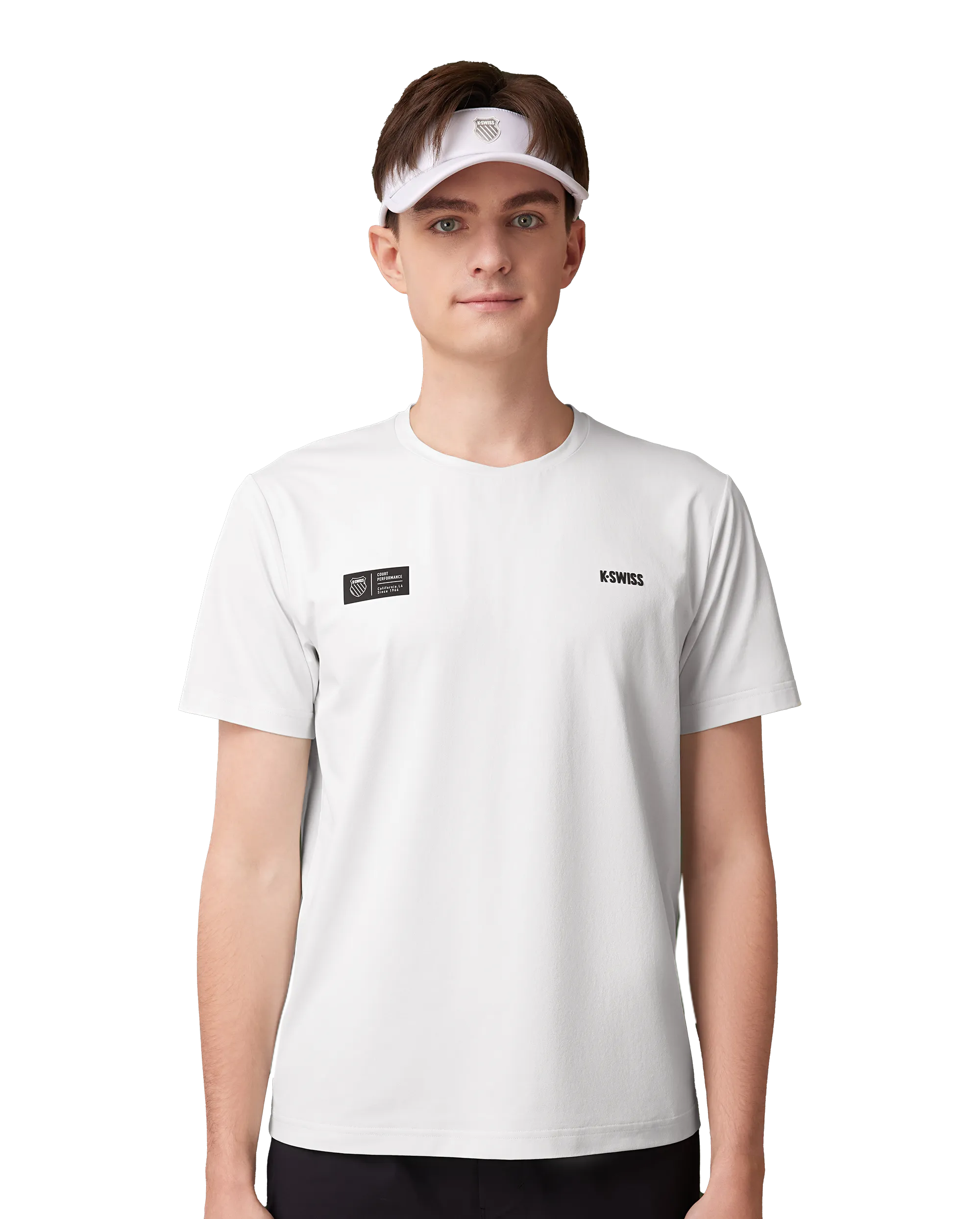 1010032-101 | MEN'S K-SWISS LOGO T-SHIRT | WHITE/WHITE
