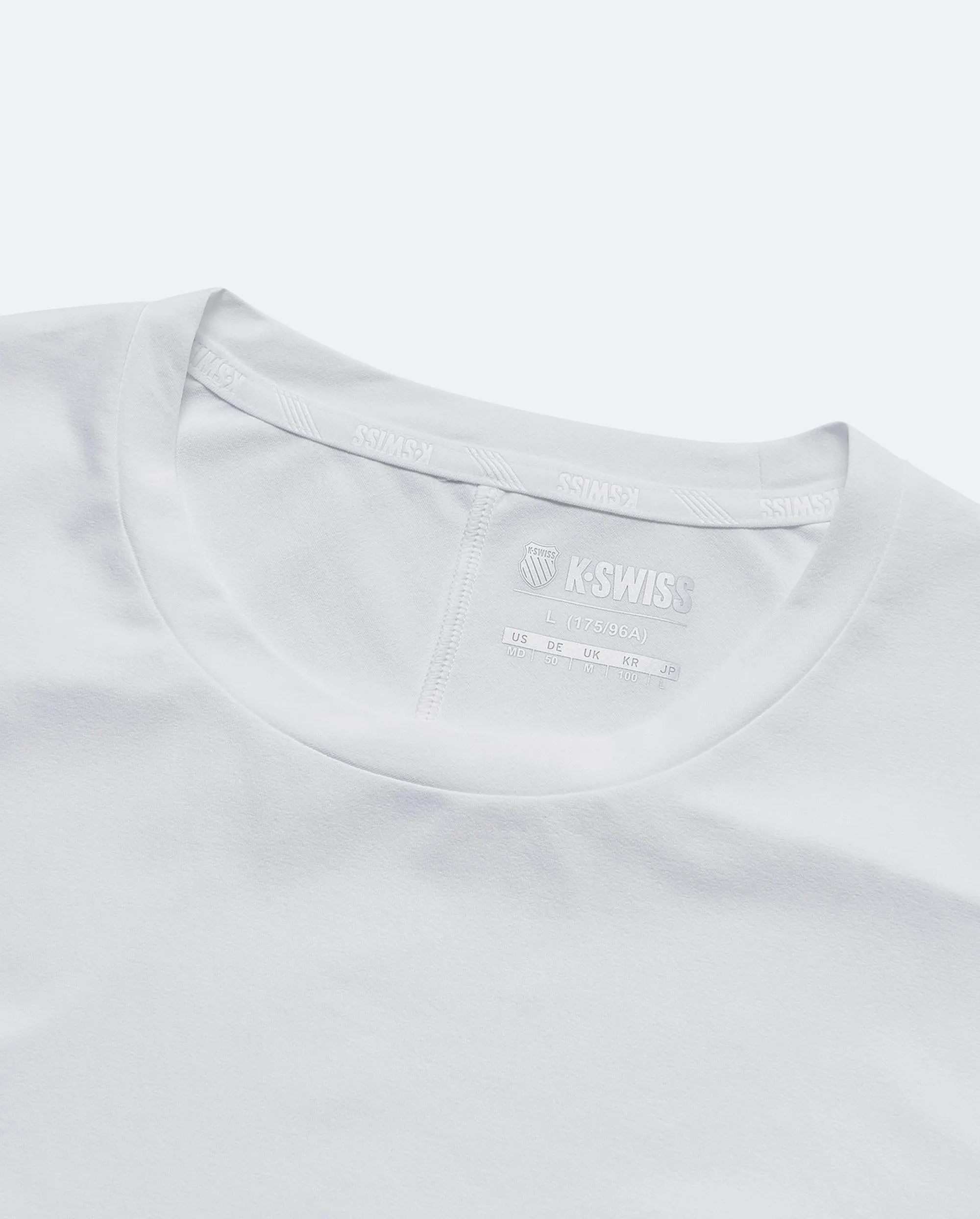 1010032-101 | MEN'S K-SWISS LOGO T-SHIRT | WHITE/WHITE