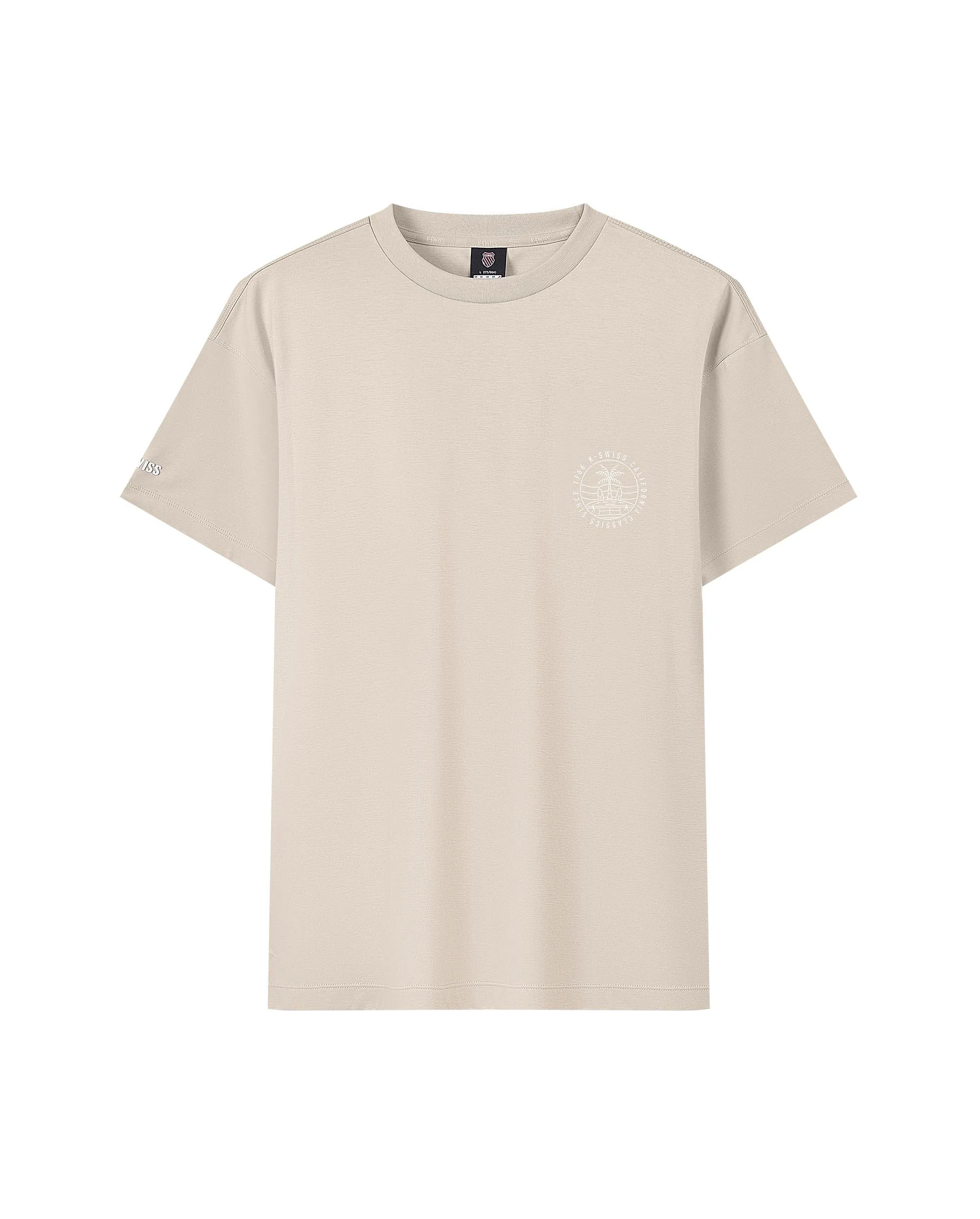 1010309-089 | MEN'S K-SWISS CALIFORNIA LOGO COTTON T-SHIRT | GRAY/ASST