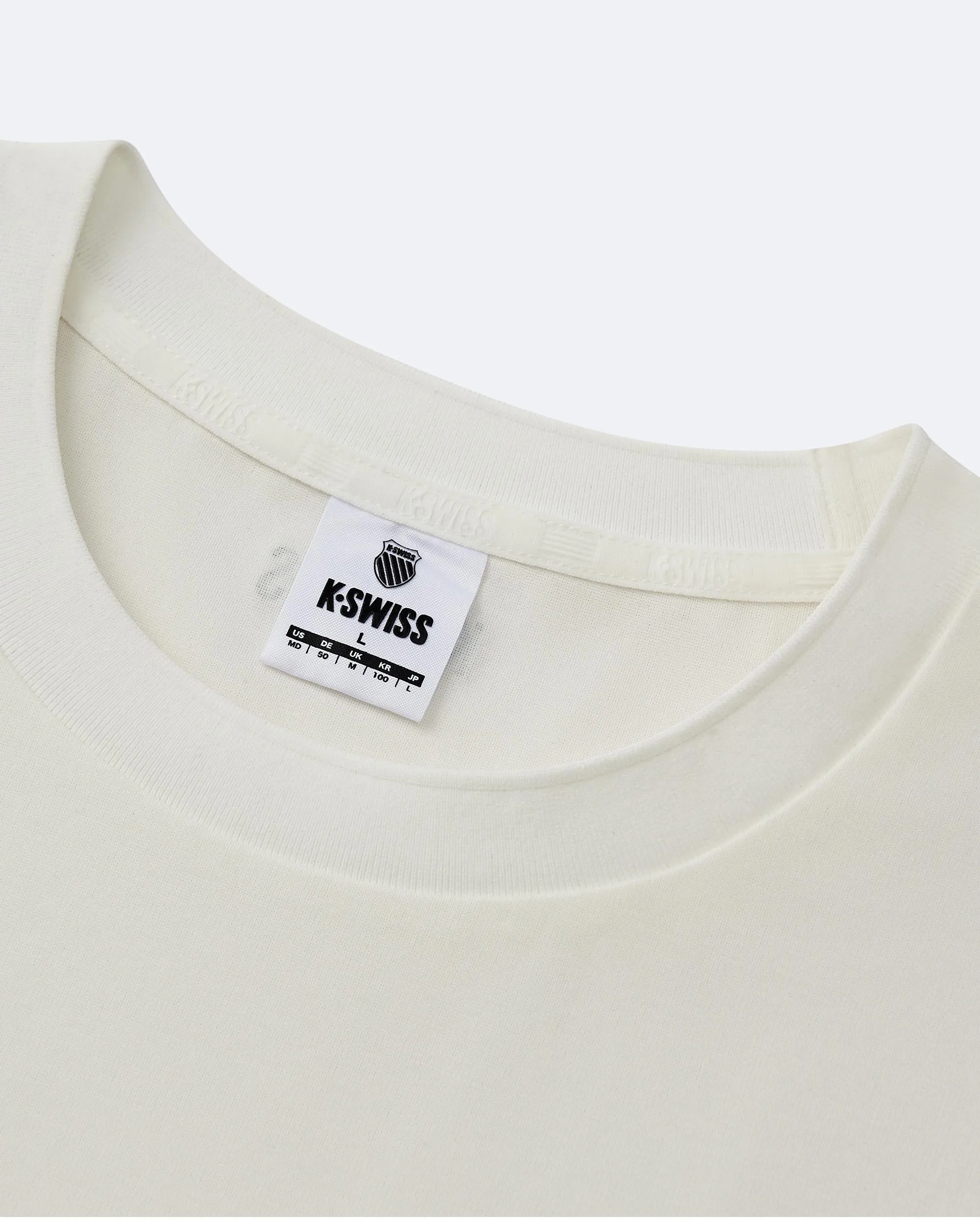 1010762-115 | MEN'S K-SWISS LOGO SHORT SLEEVES T-SHIRT | WHITE/SPECIAL