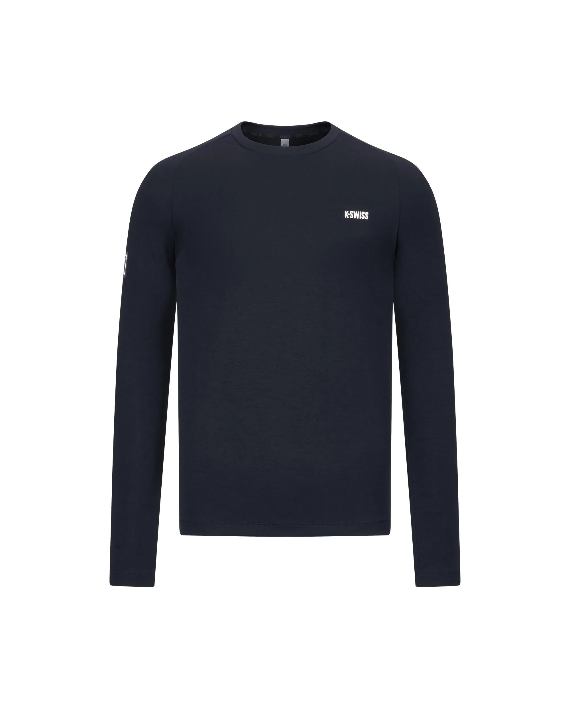 1011482-401 | MEN'S K-SWISS LOGO LONG SLEEVES T-SHIRT | NAVY/WHITE