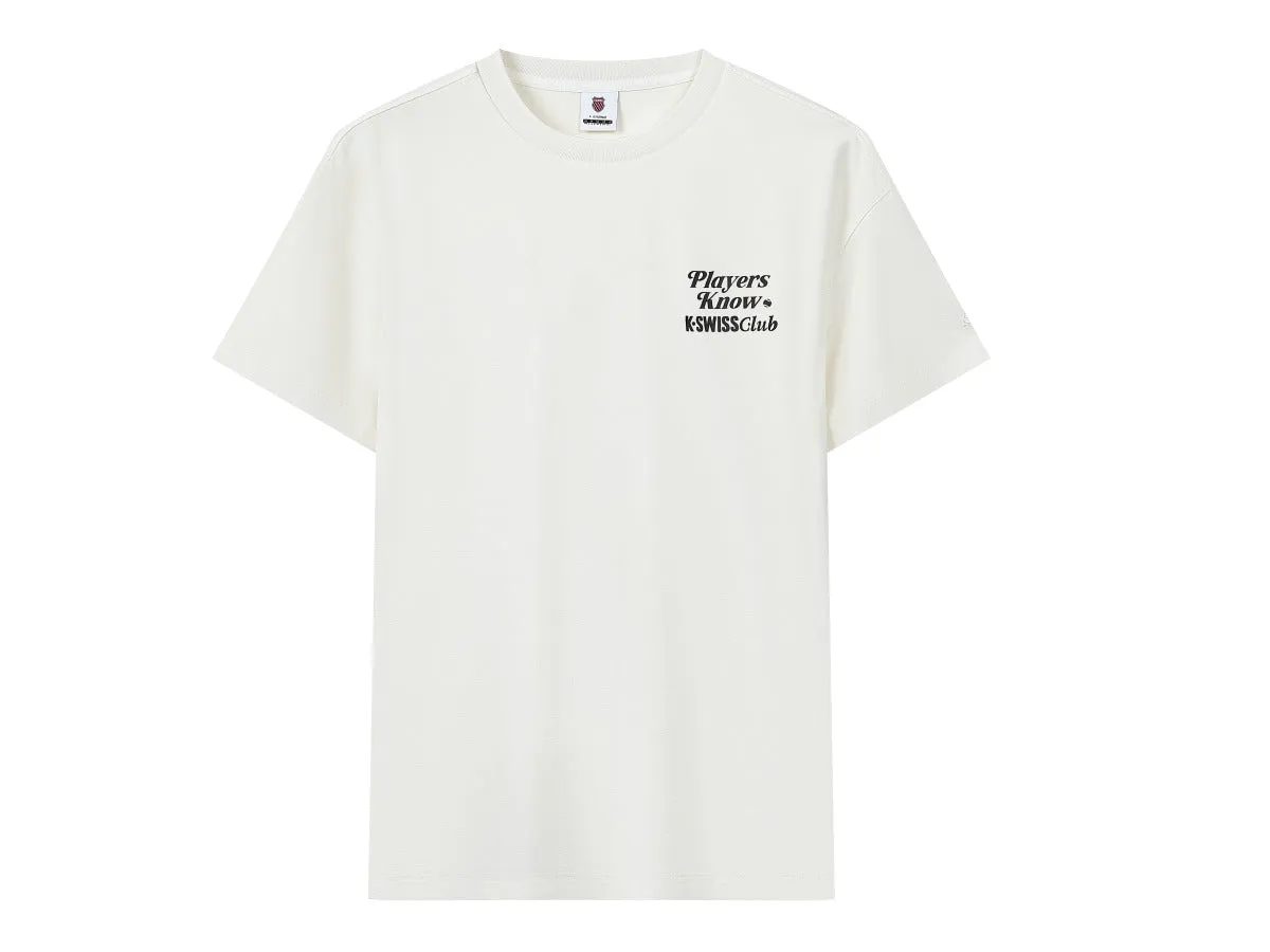 109878-115 | MEN'S K-SWISS TENNIS CLUB LOGO T-SHIRT | WHITE/SPECIAL