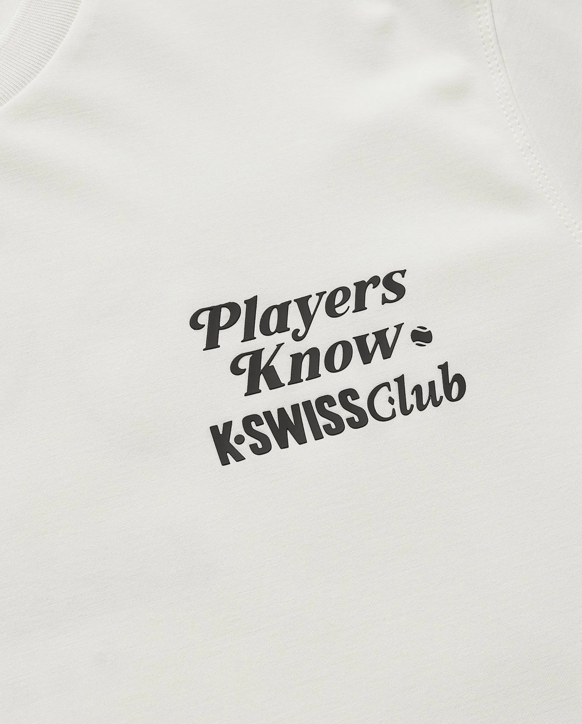 109878-115 | MEN'S K-SWISS TENNIS CLUB LOGO T-SHIRT | WHITE/SPECIAL