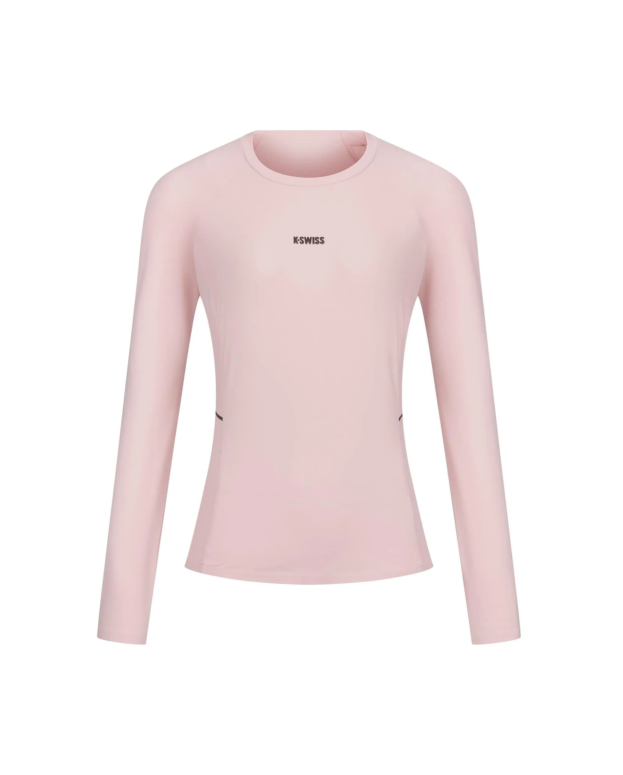 1911523-123 | WOMEN'S K-SWISS LOGO LONG SLEEVES T-SHIRT | WHITE/NAVY/GRAY