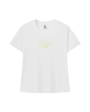 199947-115 | WOMEN'S K-SWISS TENNIS CLUB LOGO COTTON T-SHIRT | WHITE/SPECIAL