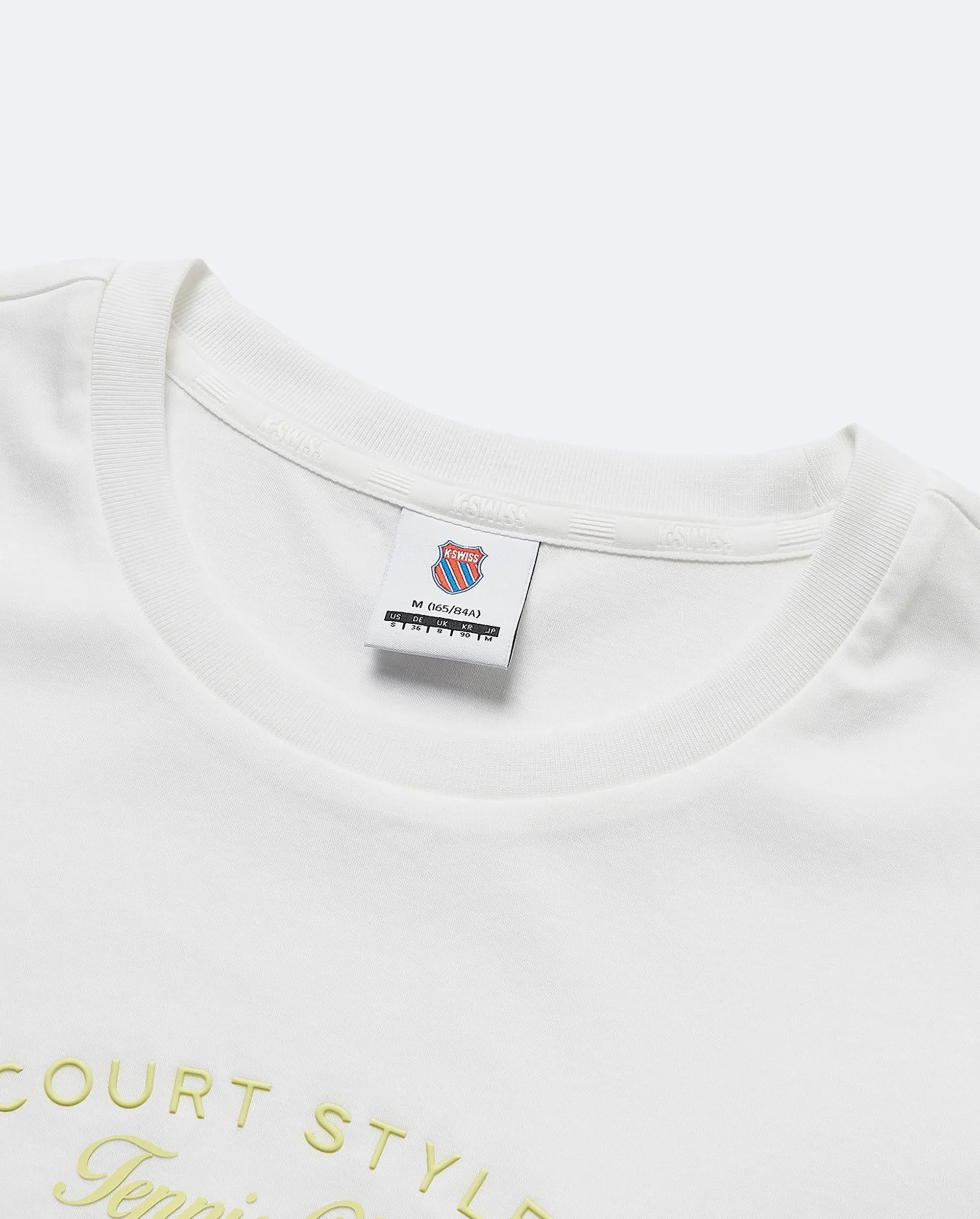 199947-115 | WOMEN'S K-SWISS TENNIS CLUB LOGO COTTON T-SHIRT | WHITE/SPECIAL