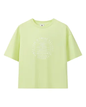 199951-740 | WOMEN'S LOGO LOOSE FIT COTTON T-SHIRT | POP CORN