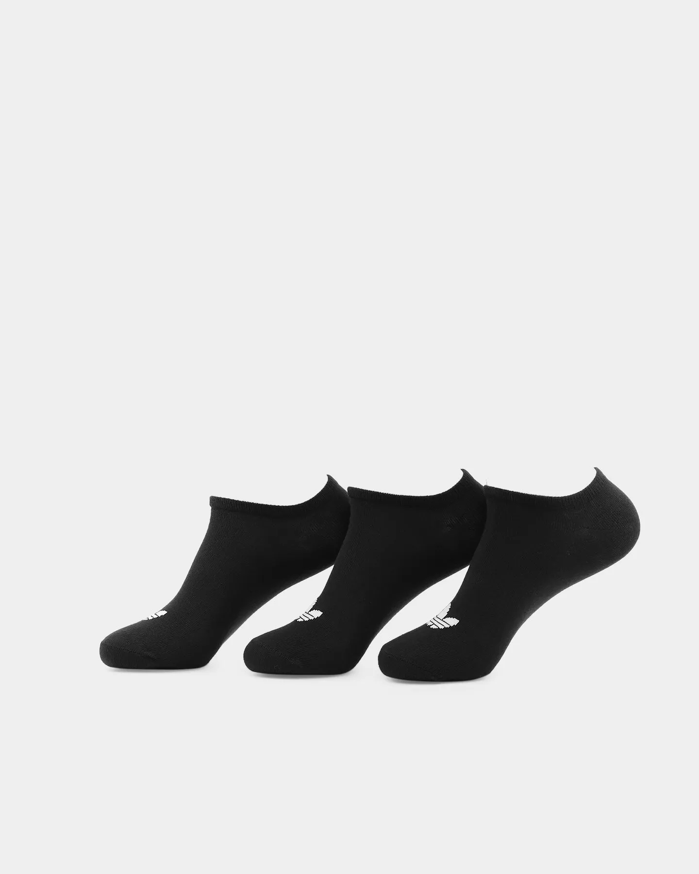 Adidas Trefoil Liner Socks 3 Pack  Black/Black/White