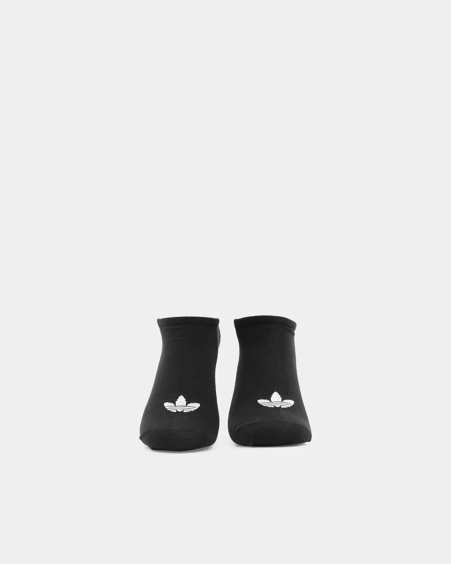 Adidas Trefoil Liner Socks 3 Pack  Black/Black/White