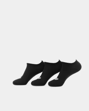 Adidas Trefoil Liner Socks 3 Pack  Black/Black/White