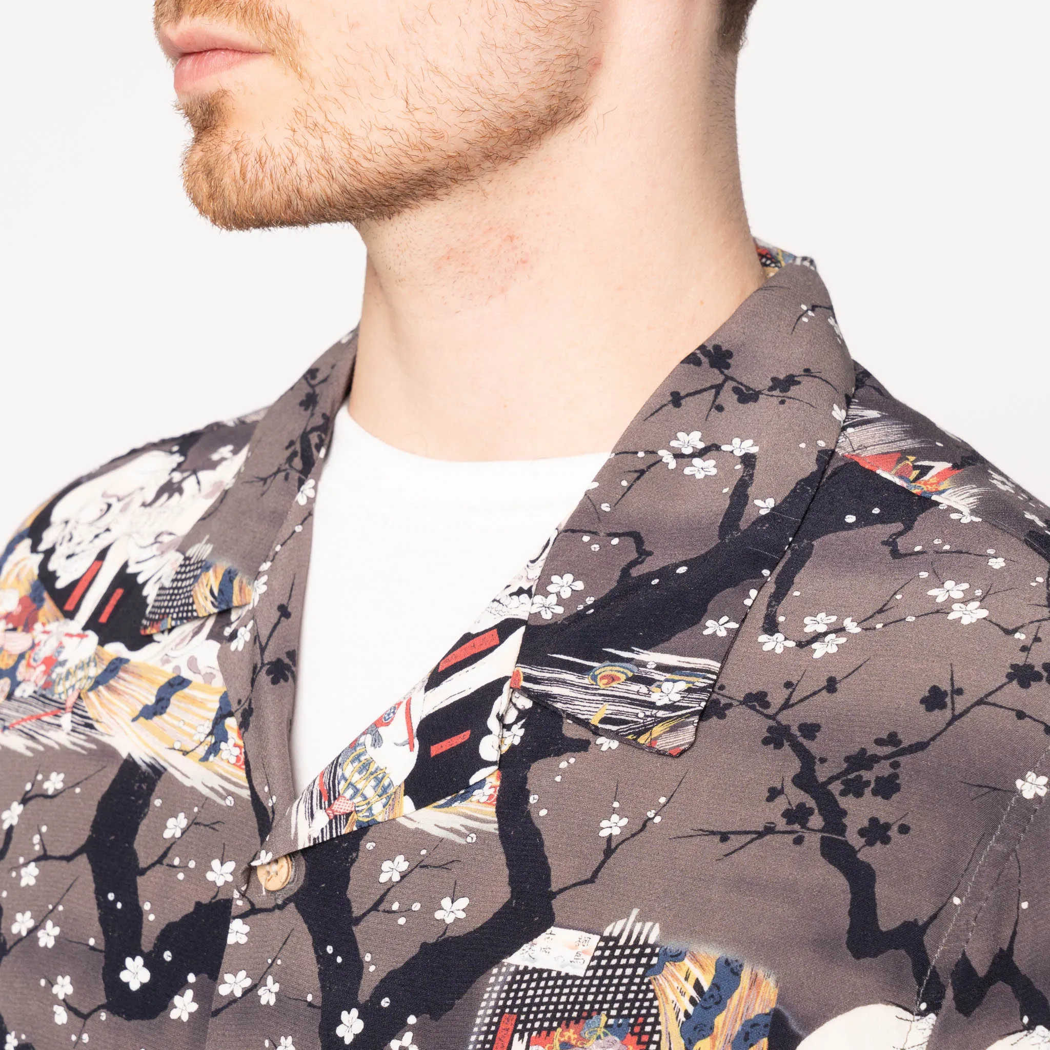 Aloha Shirt - Skeletons - Dark Grey