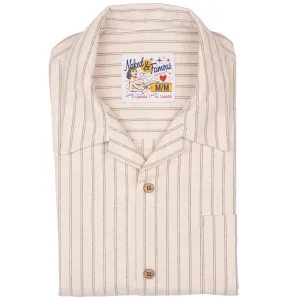 Aloha Shirt - Striped Oxford - Ecru