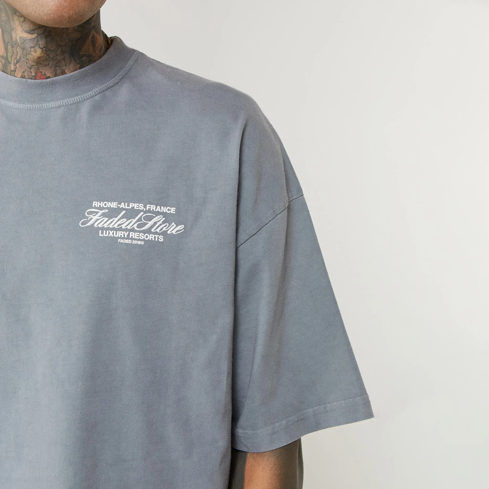 Alpes T-Shirt | Washed Mid Grey