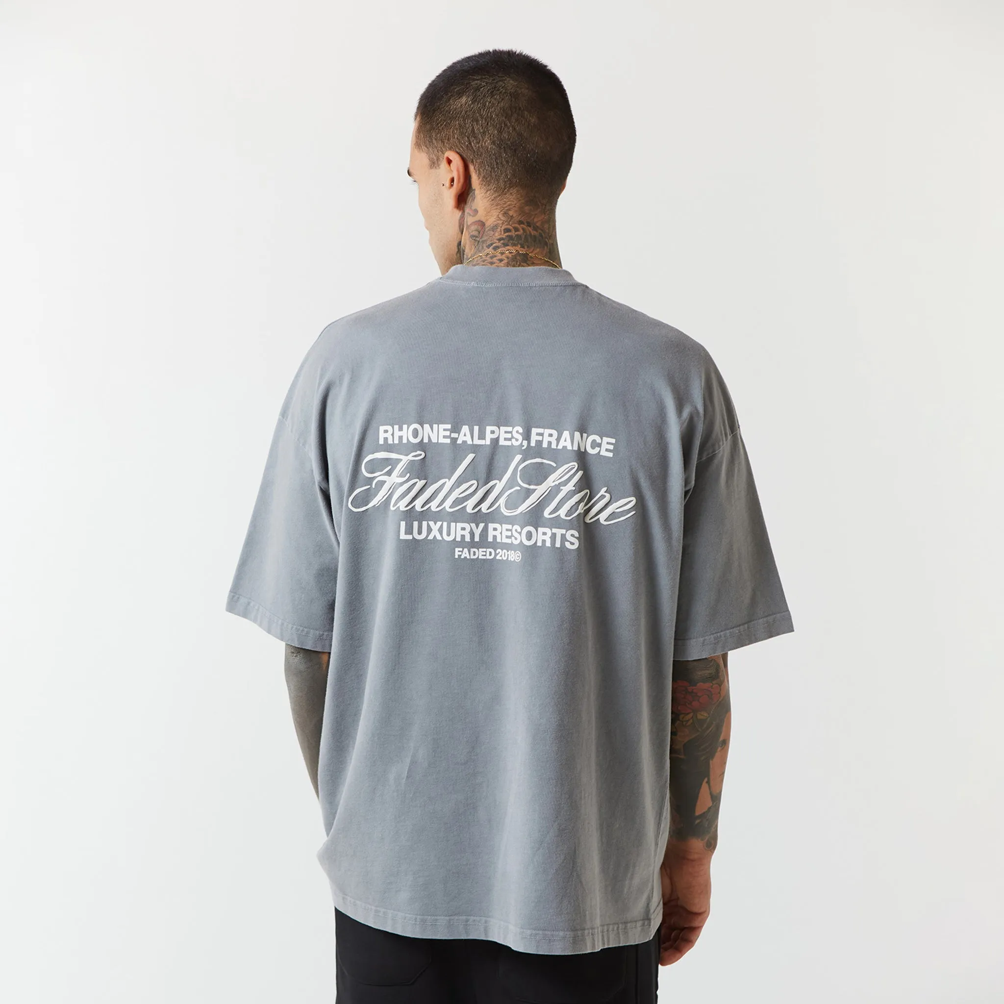 Alpes T-Shirt | Washed Mid Grey