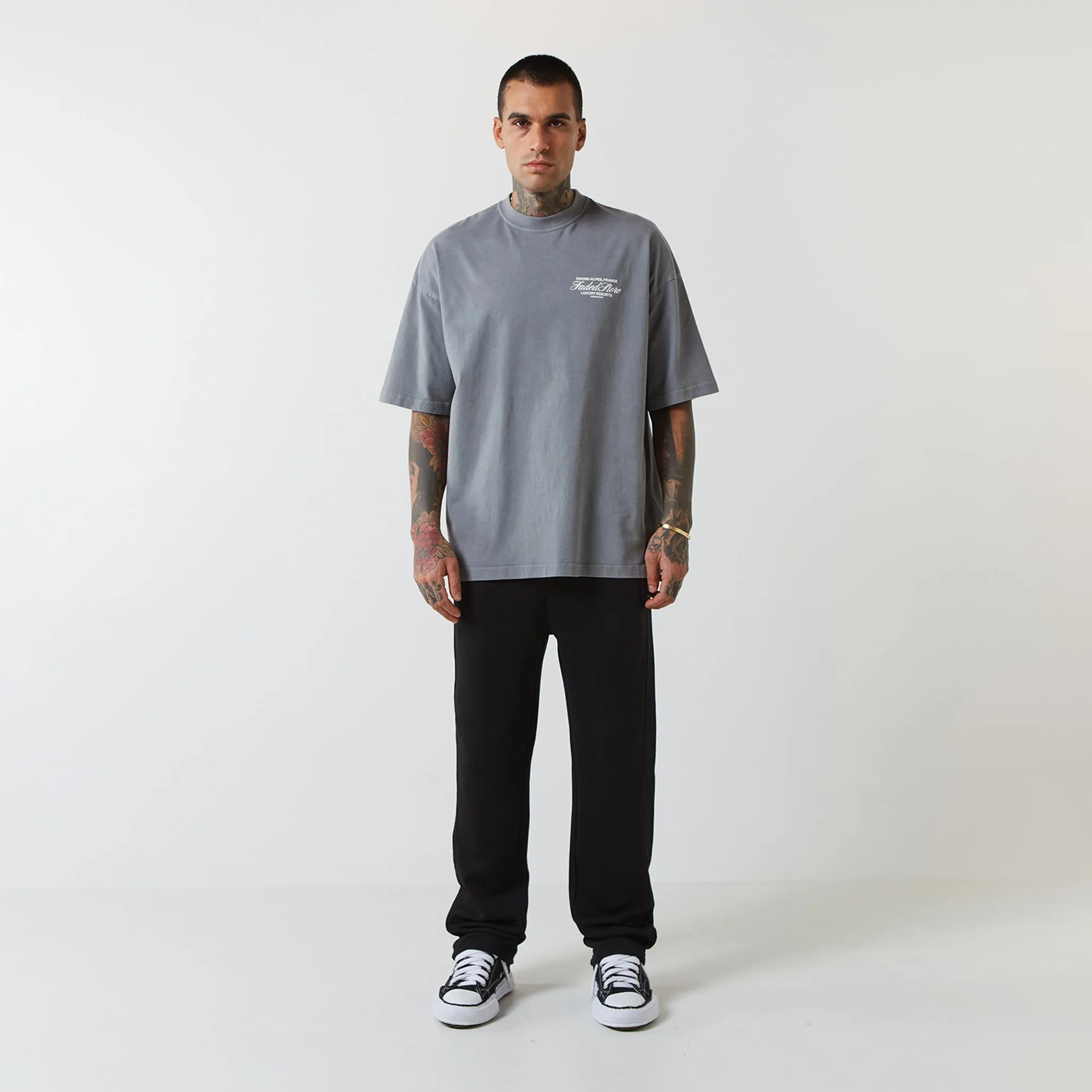 Alpes T-Shirt | Washed Mid Grey