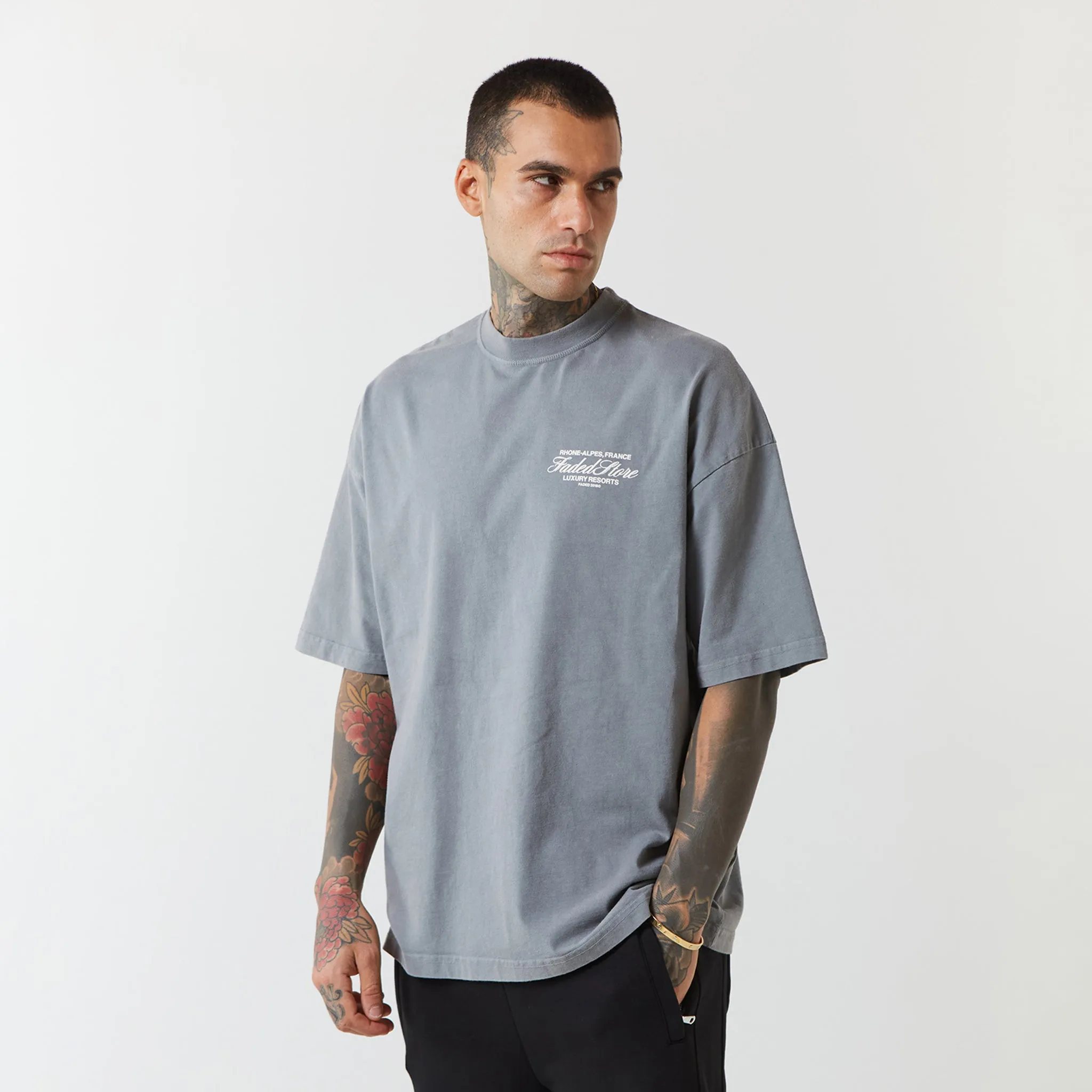 Alpes T-Shirt | Washed Mid Grey