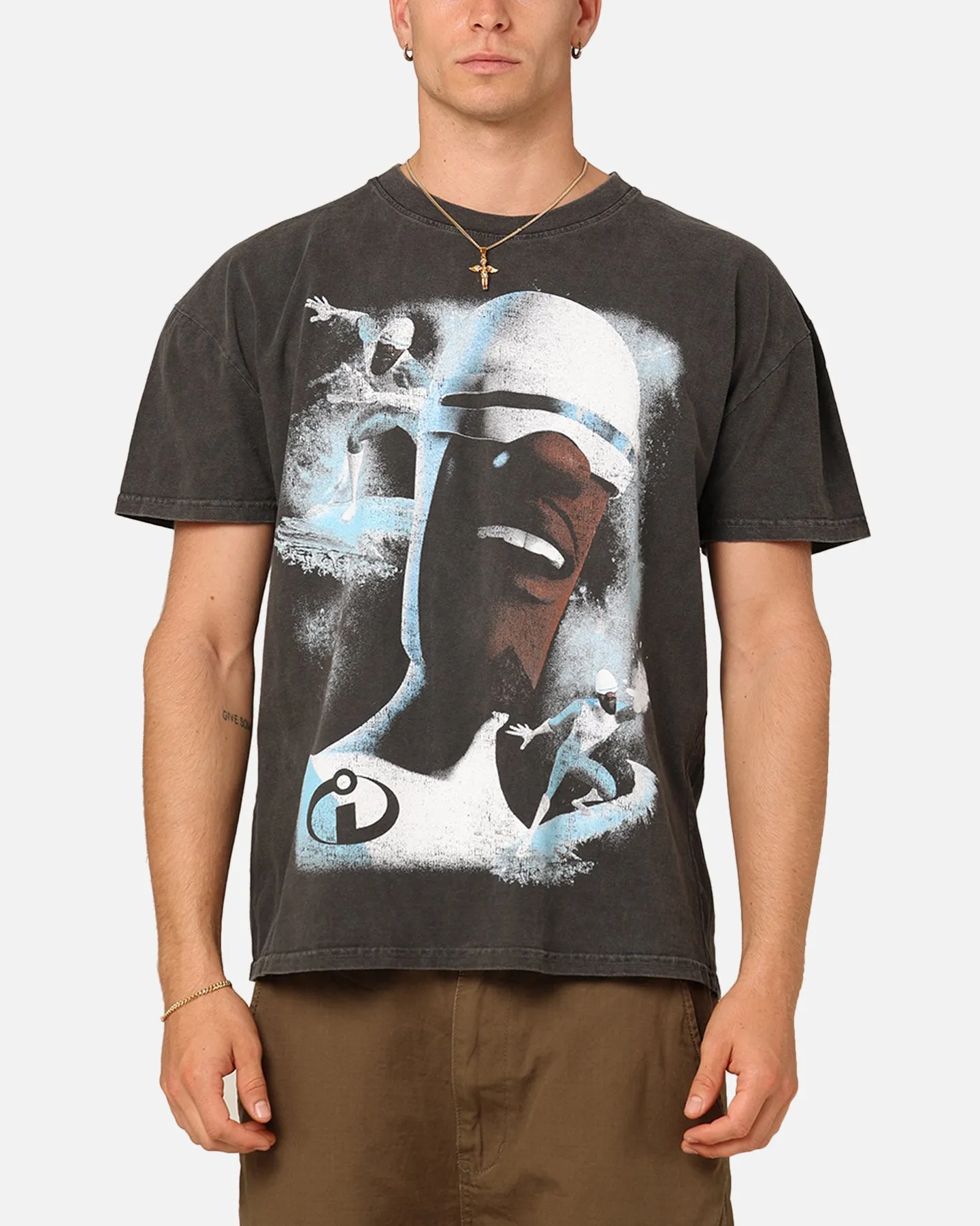 American Thrift X Pixar Frozone Heavyweight T-Shirt Black Wash