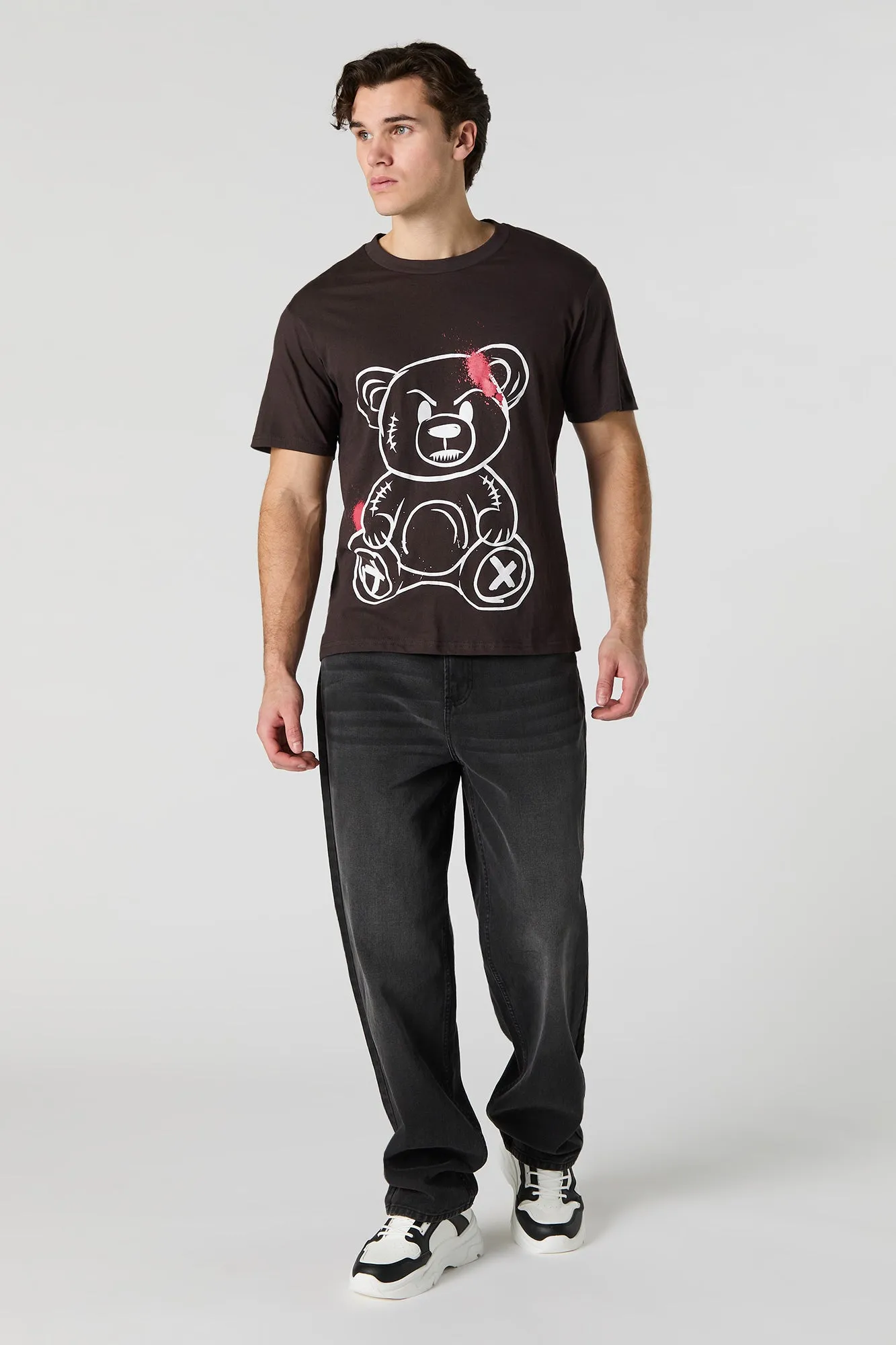 Angry Teddy Graphic T-Shirt