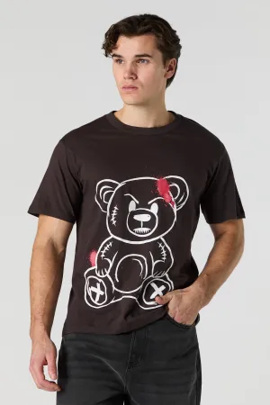 Angry Teddy Graphic T-Shirt