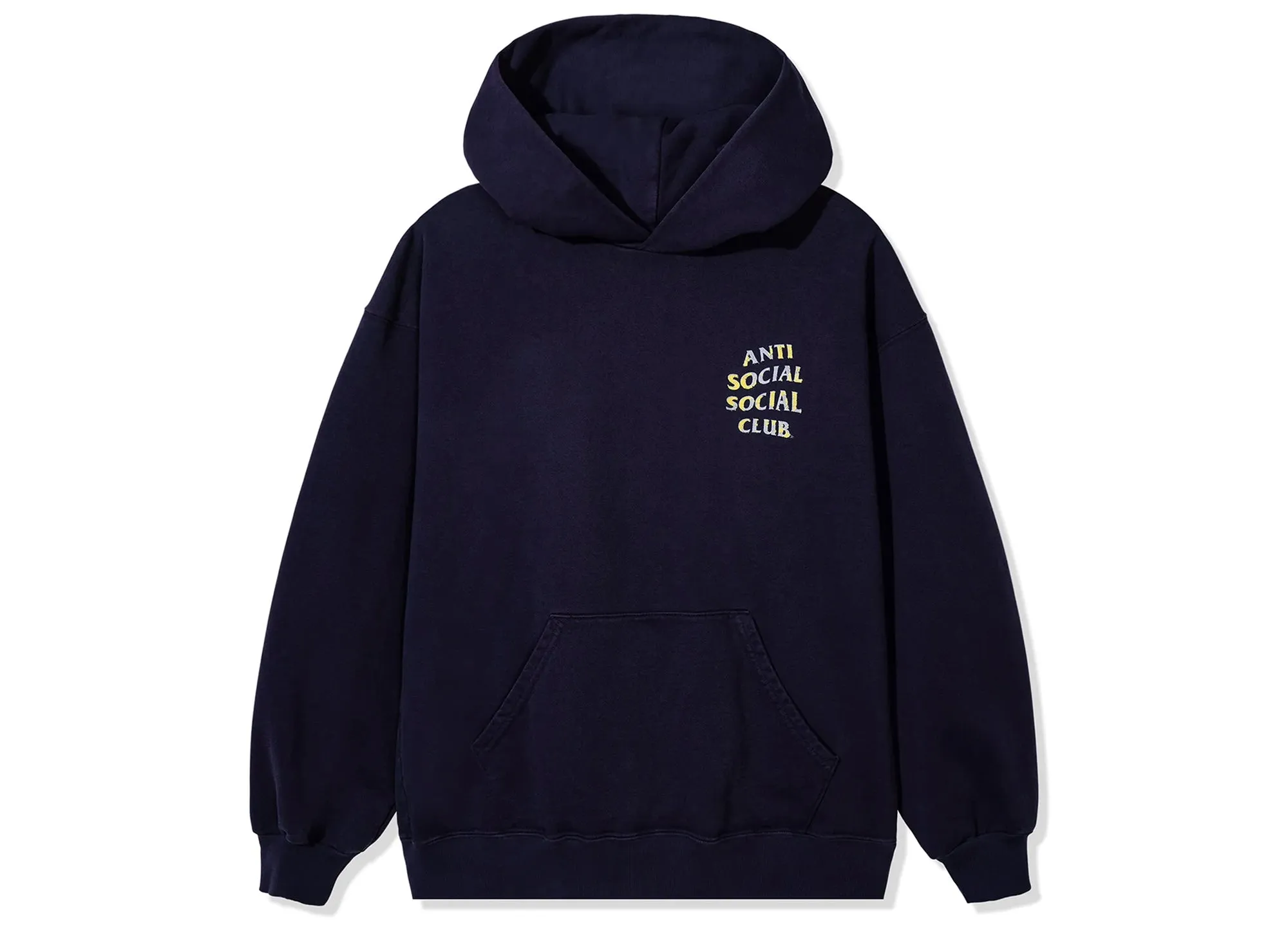 Anti Social Social Club Mind Game Weathered Hoodie in Vintage Black xld