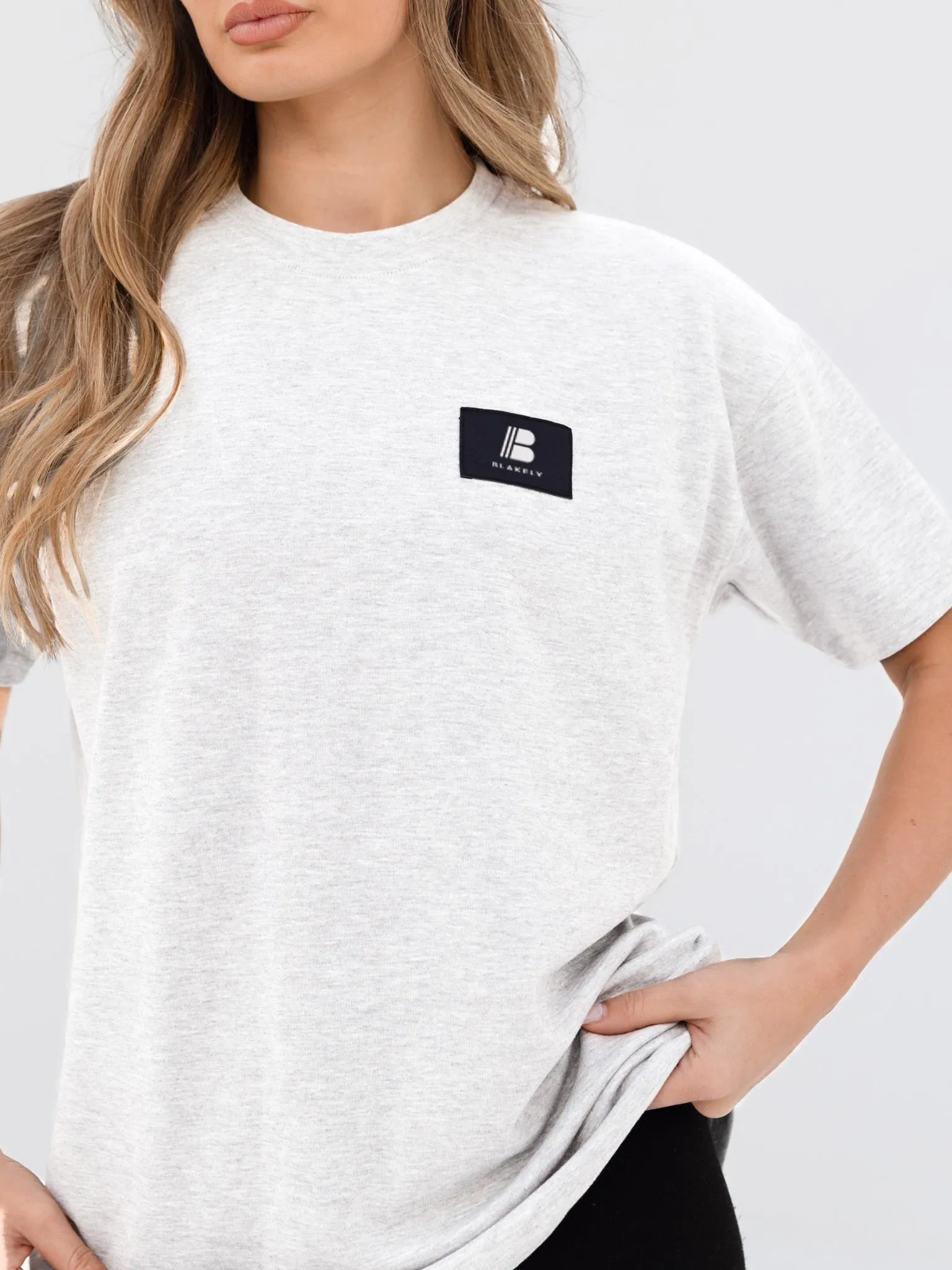 Apex Label Oversized T-Shirt - Marl White