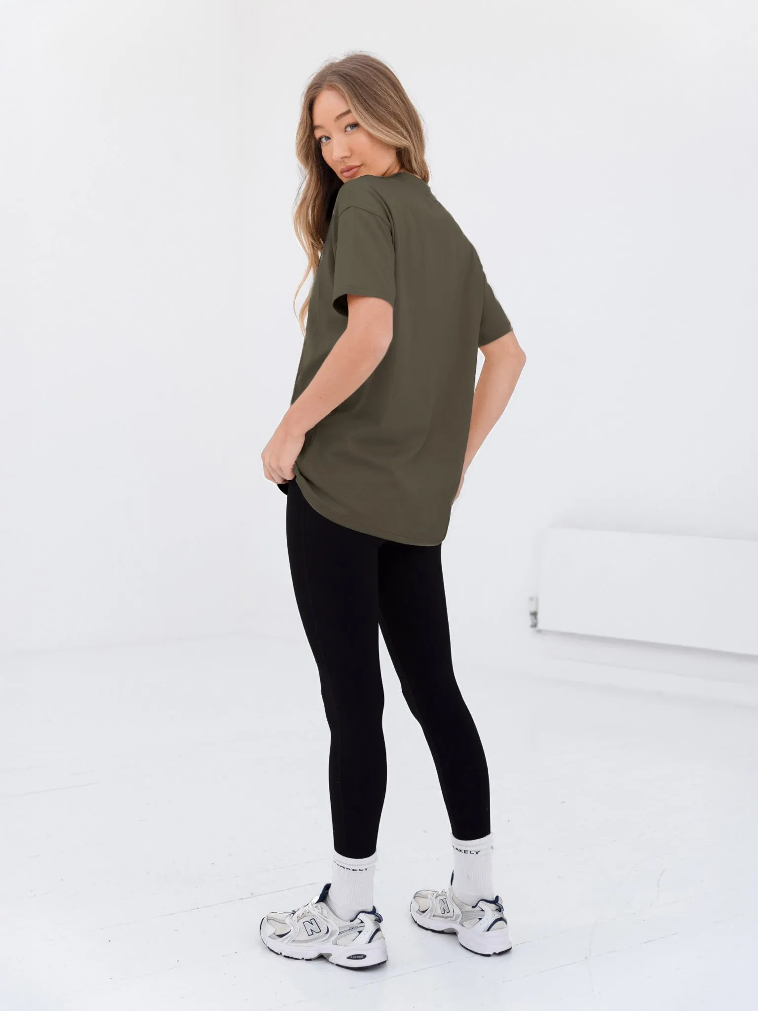Apex Label Oversized T-Shirt - Safari Green