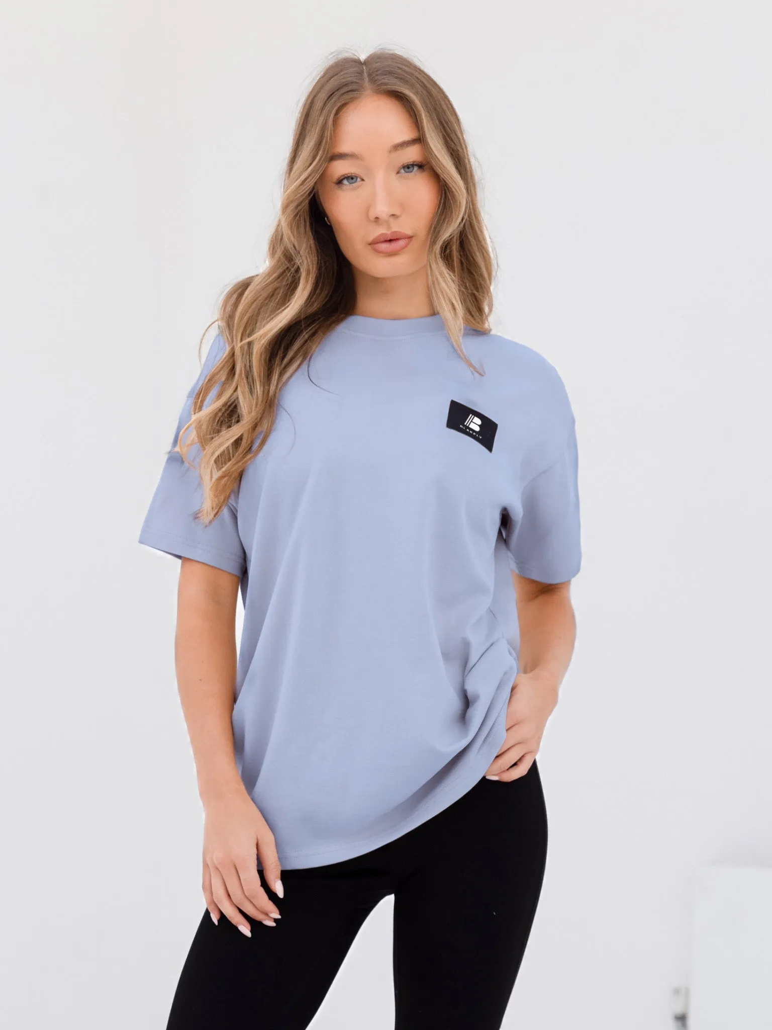 Apex Label Oversized T-Shirt - Sky Blue