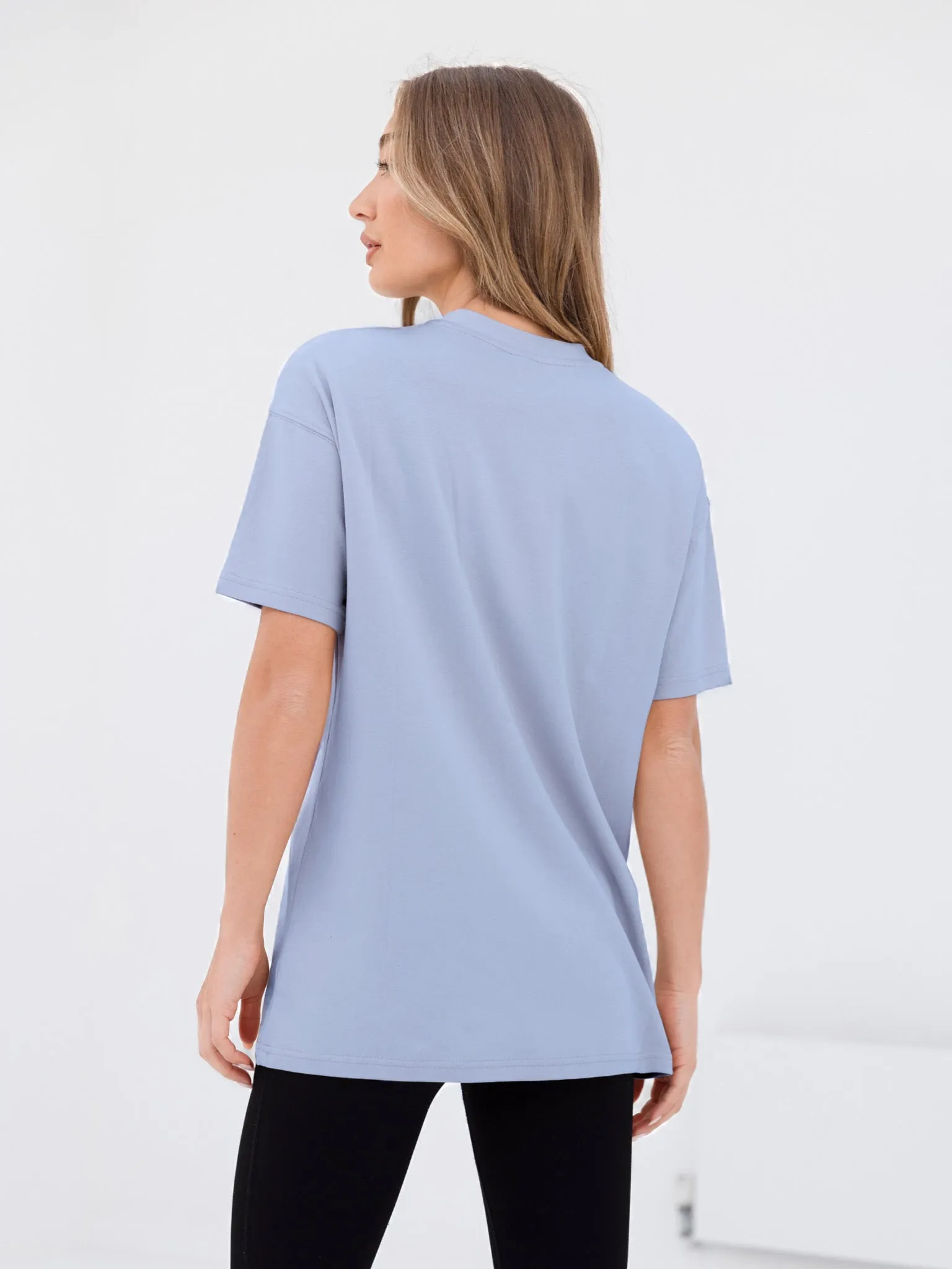 Apex Label Oversized T-Shirt - Sky Blue