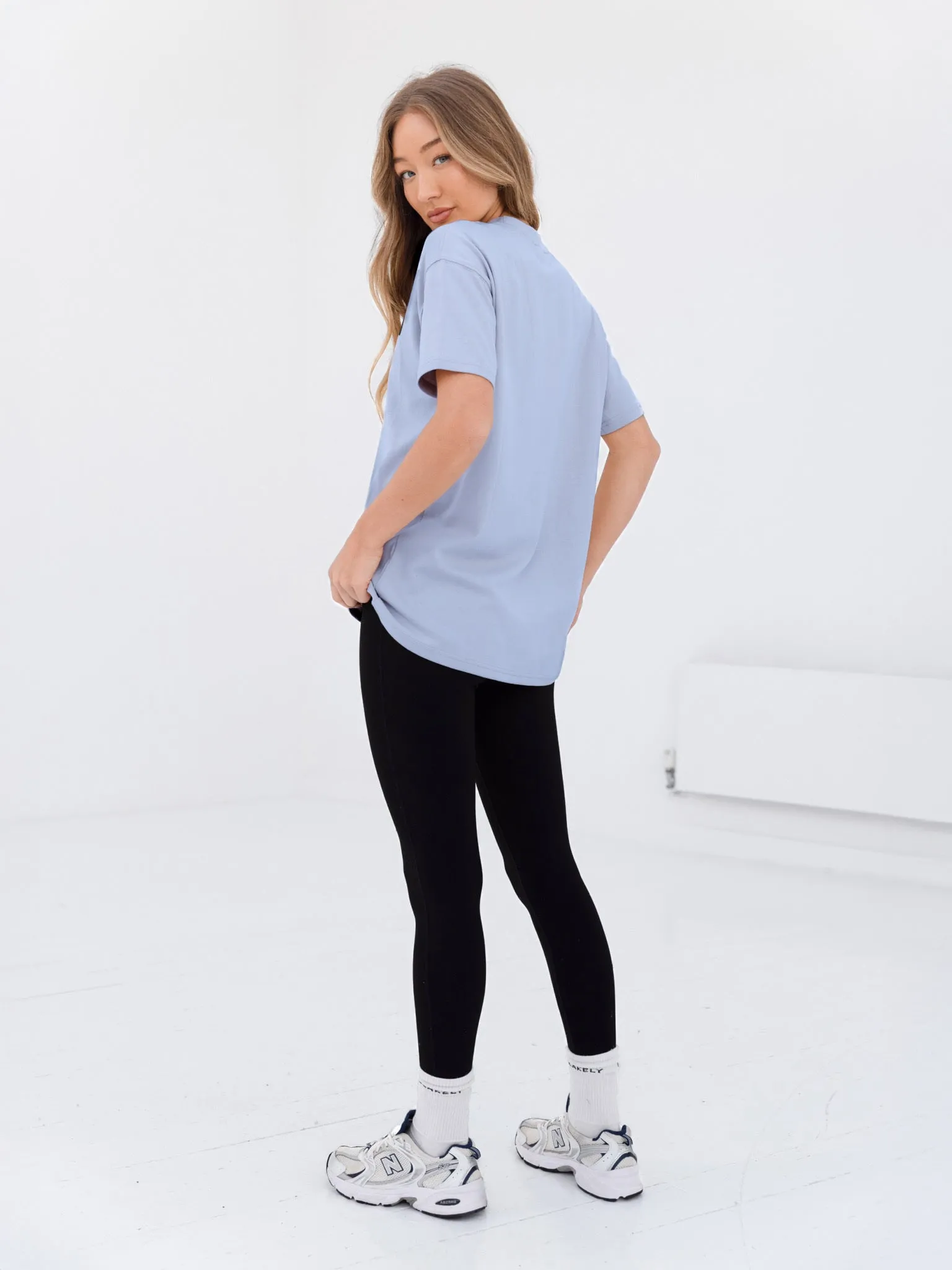 Apex Label Oversized T-Shirt - Sky Blue
