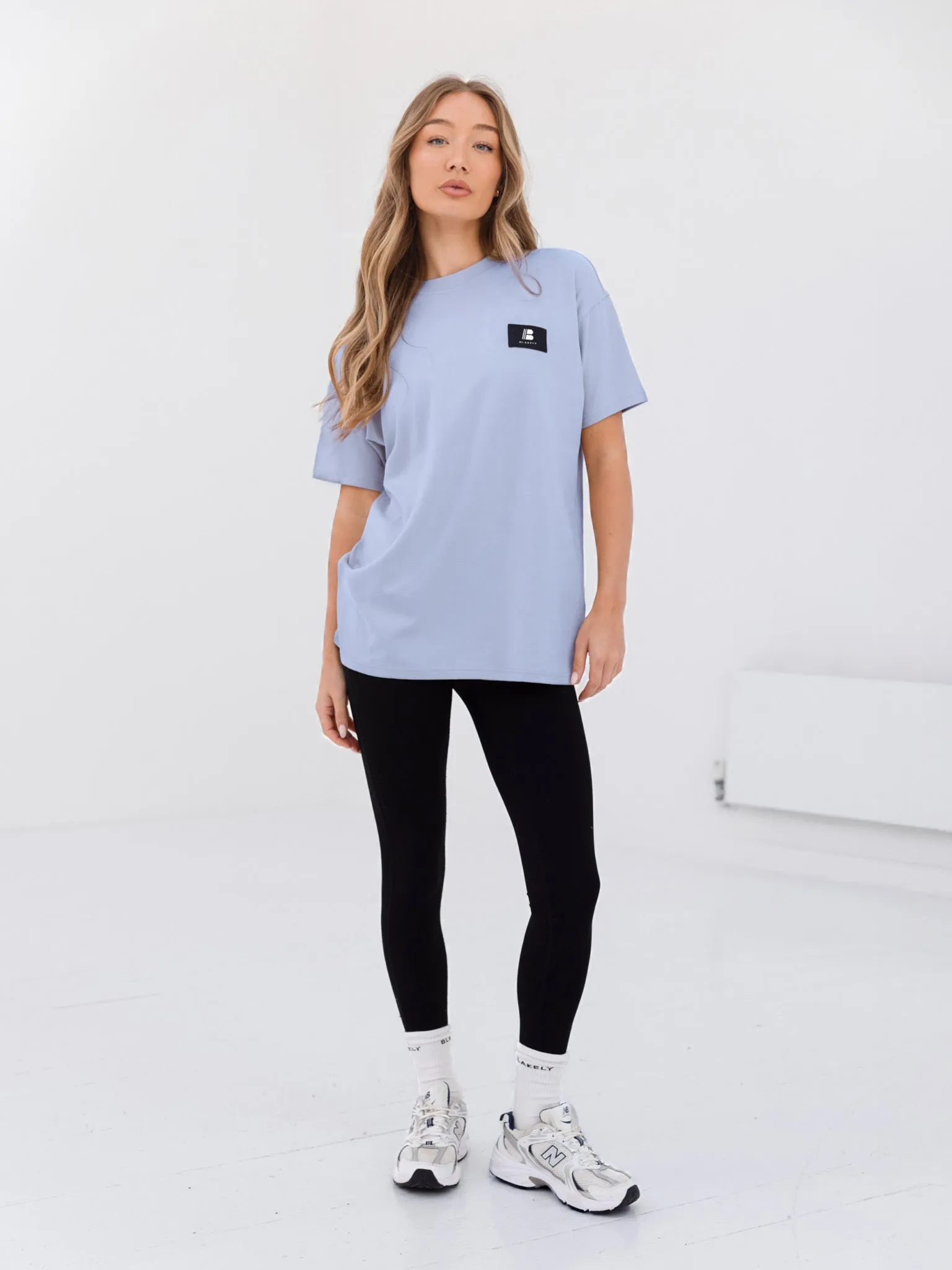 Apex Label Oversized T-Shirt - Sky Blue