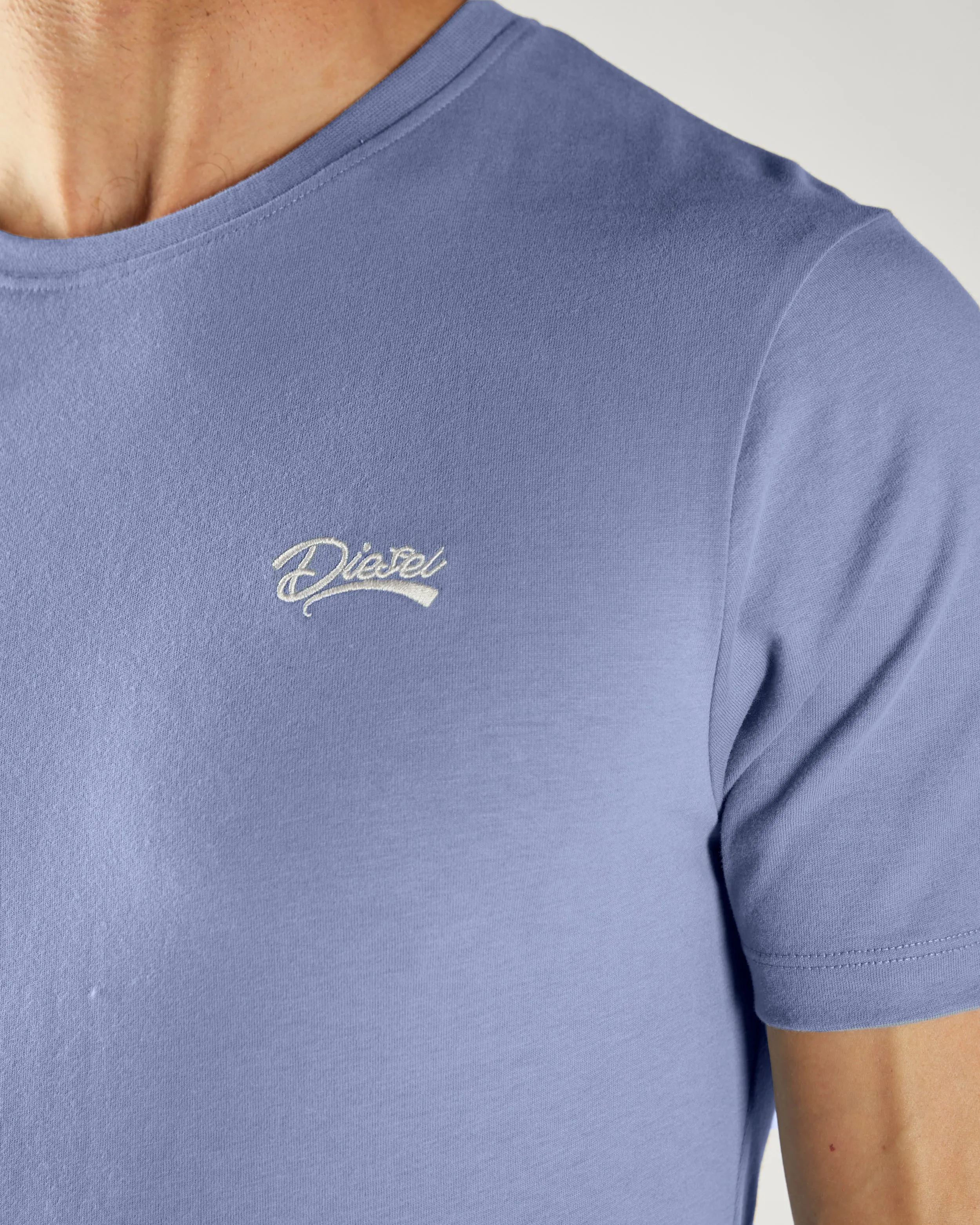 Basic Caden O Neck Tee Court Blue