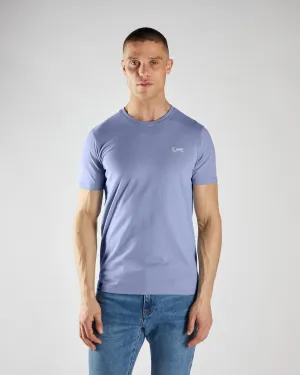 Basic Caden O Neck Tee Court Blue