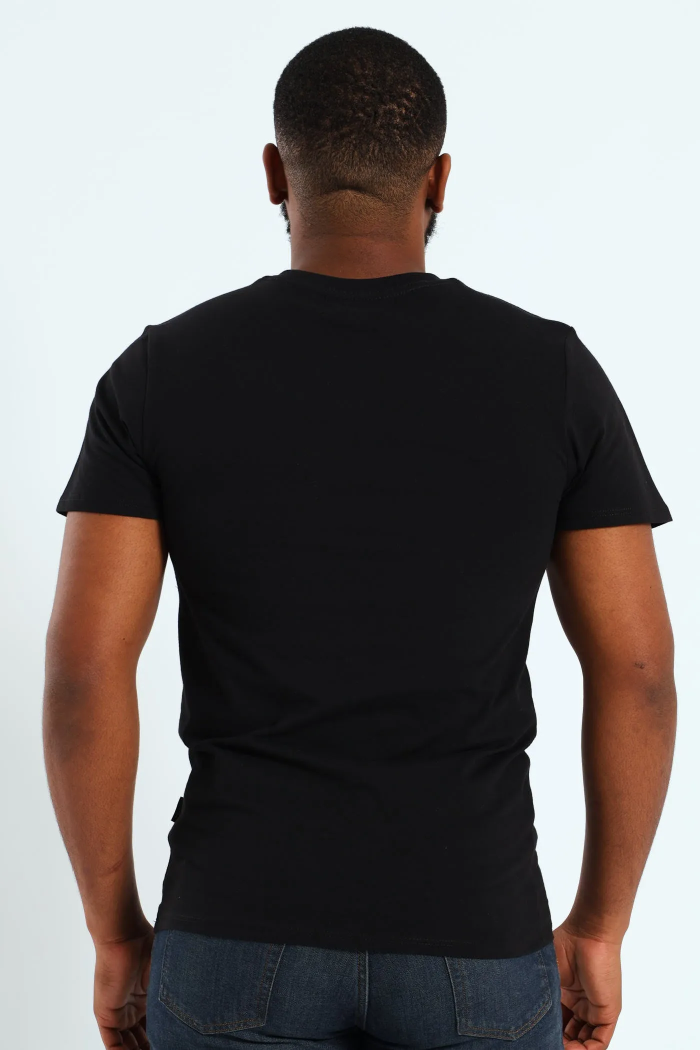 Basic Print T-Shirt - Black