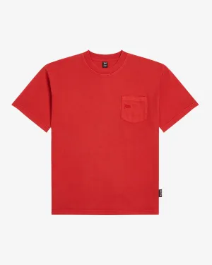 Basic Washed Pocket T-Shirt Haute Red