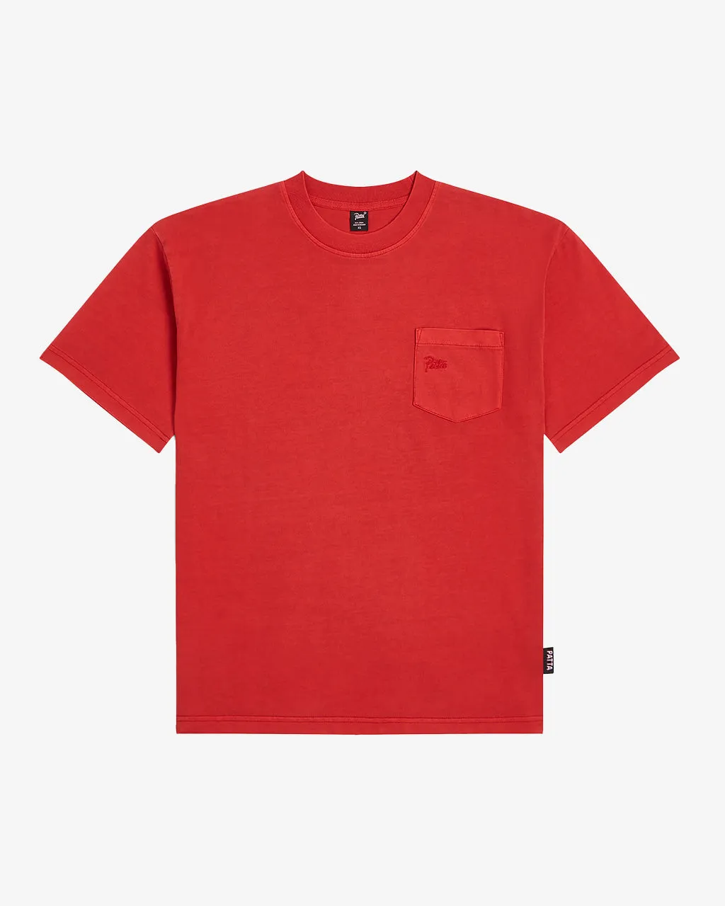 Basic Washed Pocket T-Shirt Haute Red
