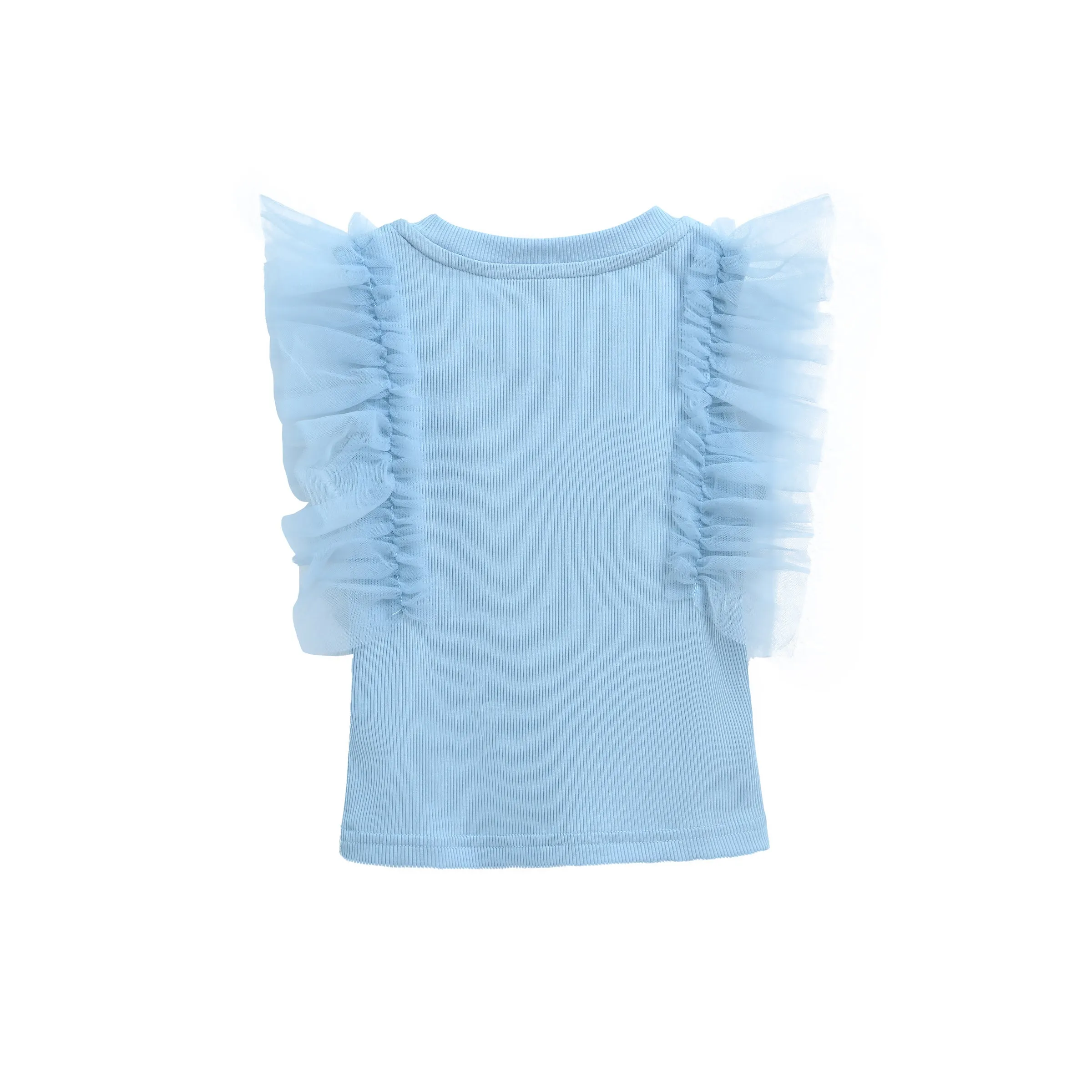 Blue Tulle Frill T-Shirt