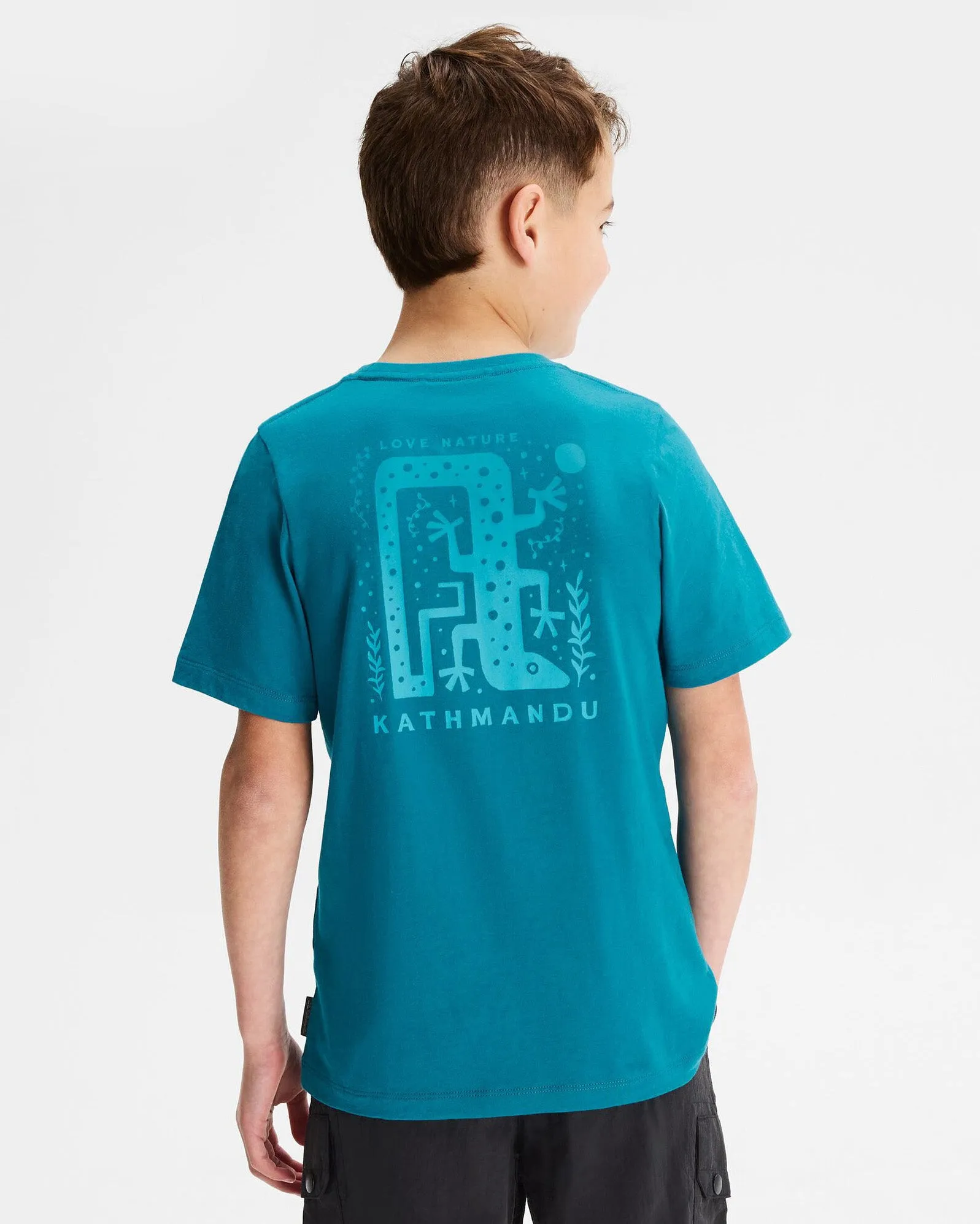 Boys' Geo Skink Organic Cotton T-shirt - Dark Eddy