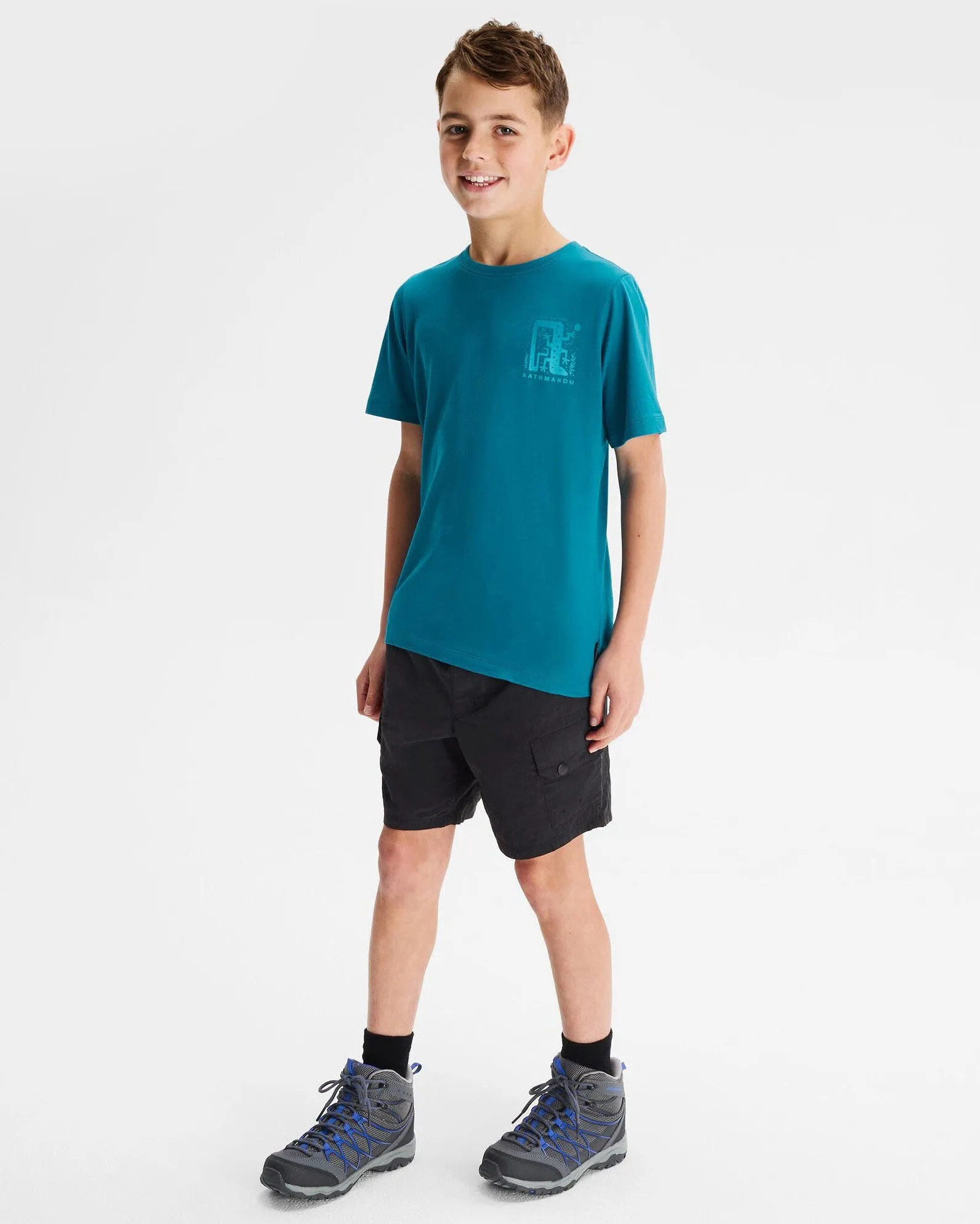 Boys' Geo Skink Organic Cotton T-shirt - Dark Eddy
