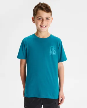Boys' Geo Skink Organic Cotton T-shirt - Dark Eddy