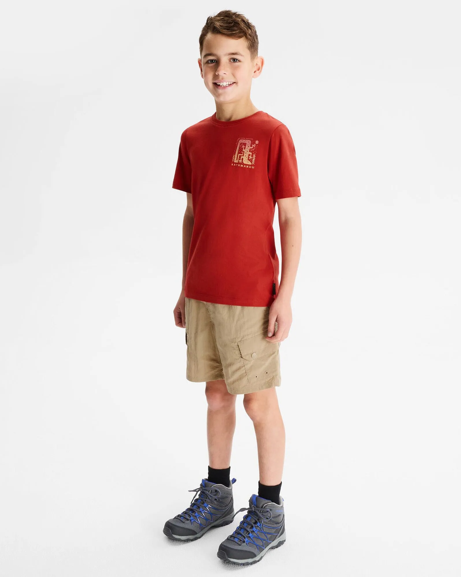Boys' Geo Skink Organic Cotton T-shirt - Spicy Chilli Pepper
