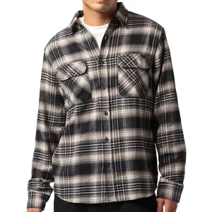 Brixton Bowery Long Sleeve Flannel Shirt - Black/Charcoal/Beige