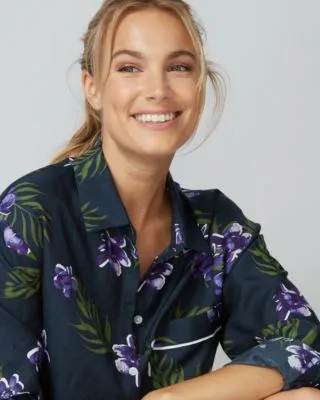 Calycanthus Silk Cotton Pyjama Shirt