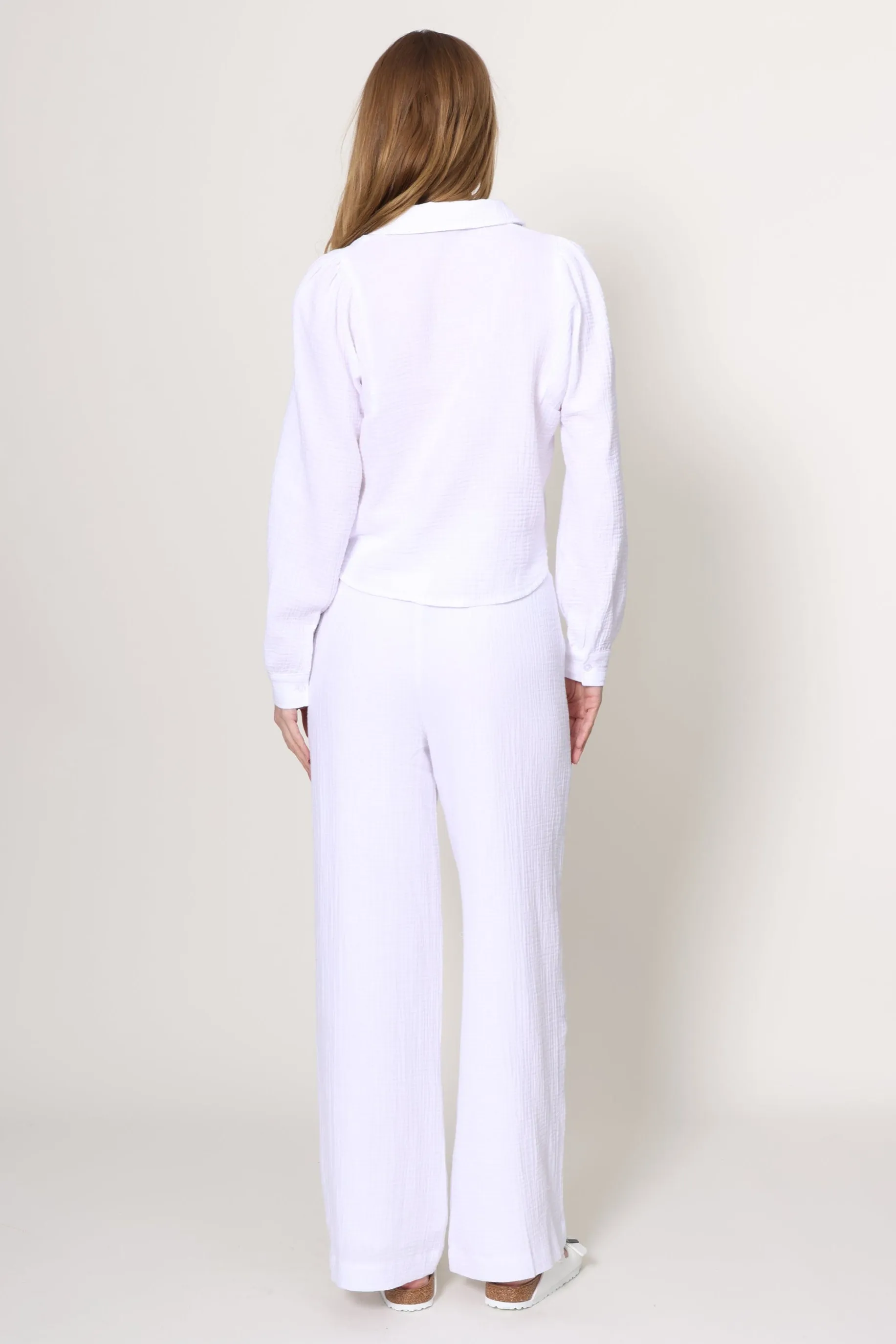 Campo Button Up Gauze Top