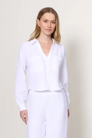 Campo Button Up Gauze Top