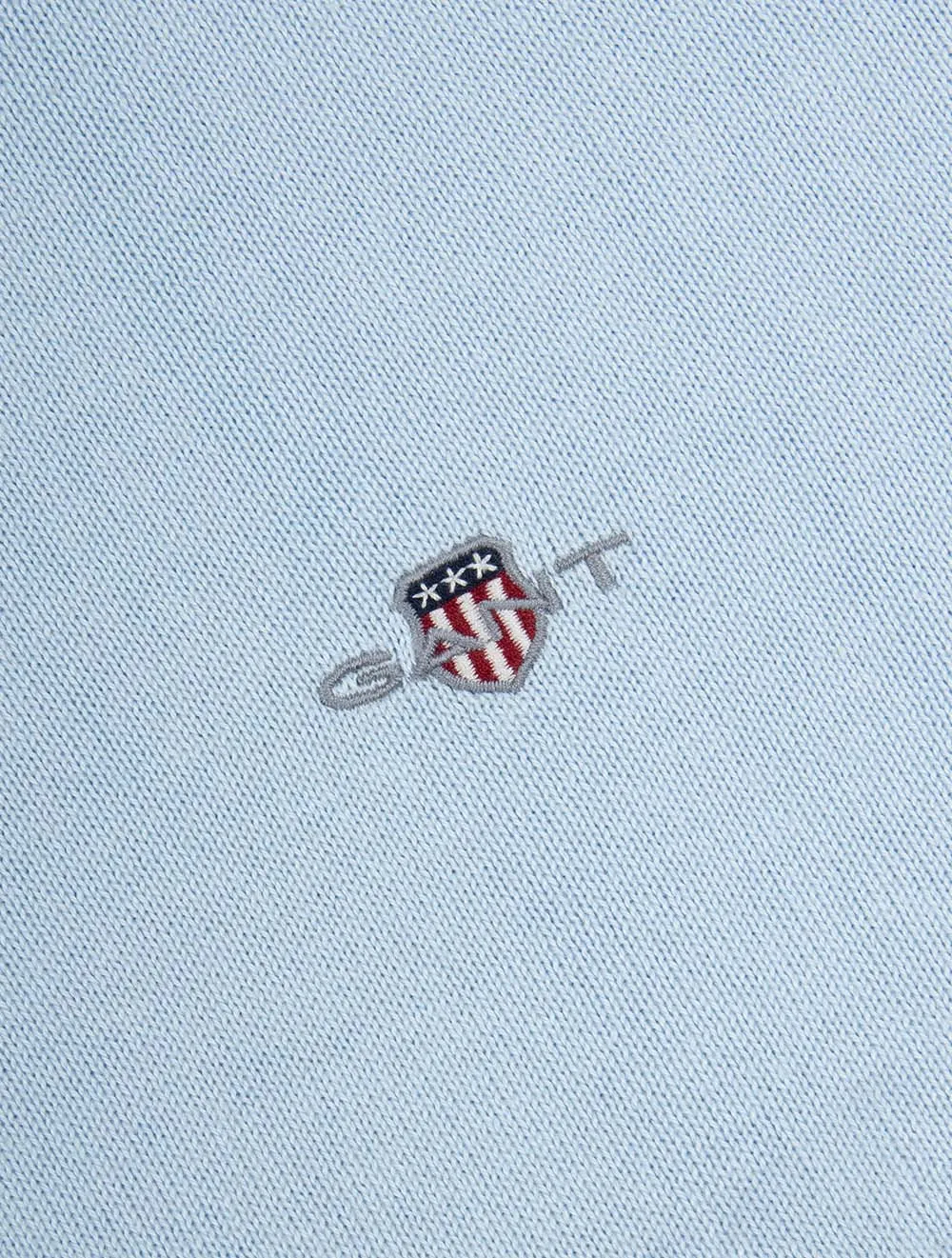 Casual Cotton Half Zip Cardigan Fresh Blue