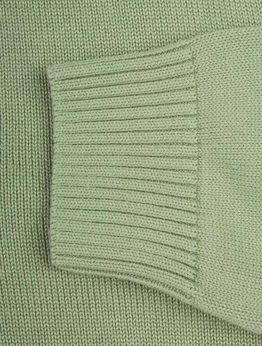 Casual Cotton Half Zip Kalamata Green