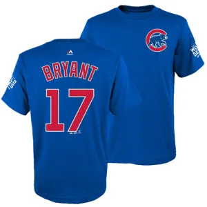Chicago Cubs Youth Kris Bryant 2016 World Series Name and Number T-Shirt