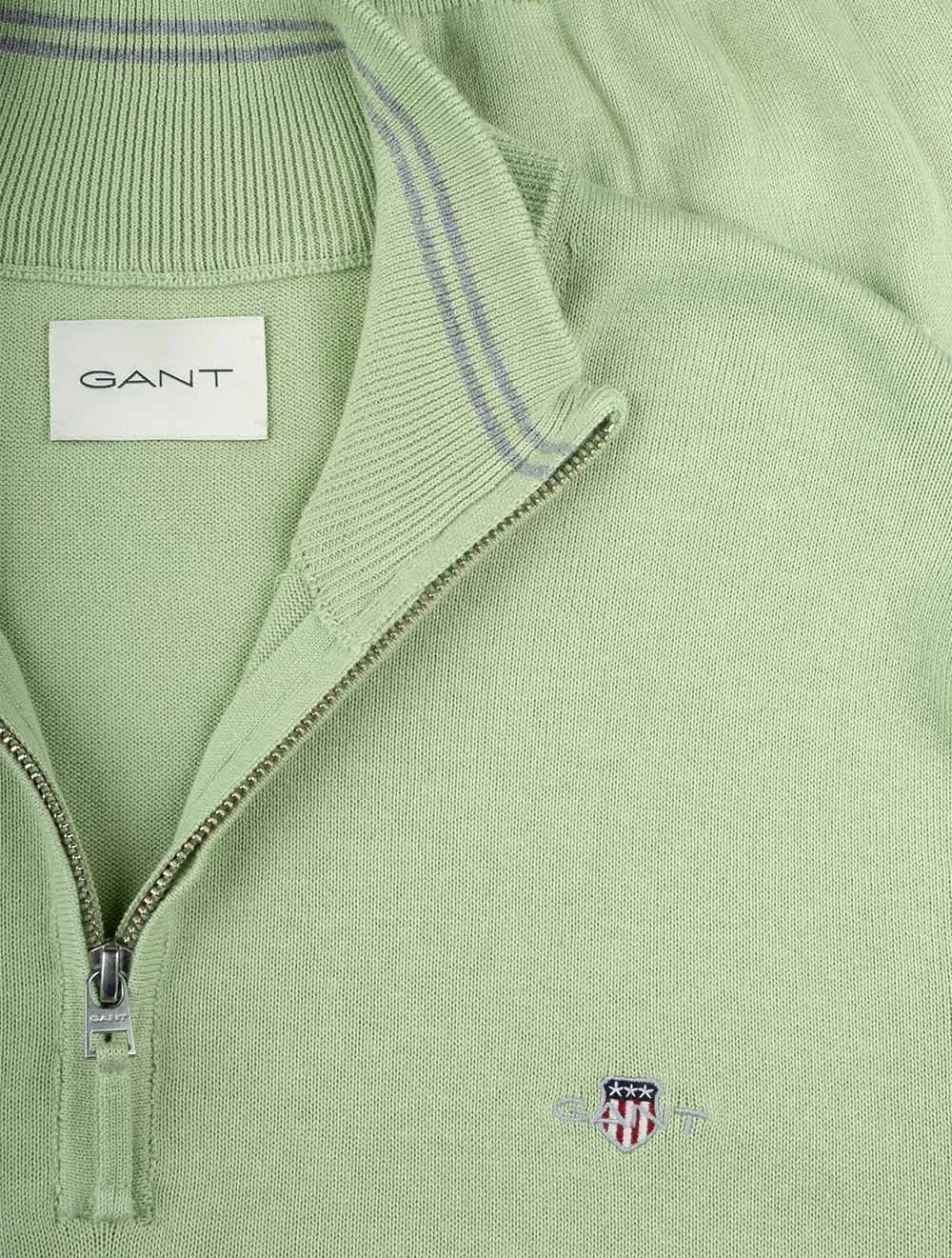 Classic Cotton Half Zip Milky Matcha