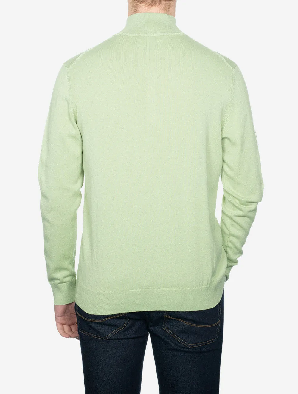 Classic Cotton Half Zip Milky Matcha