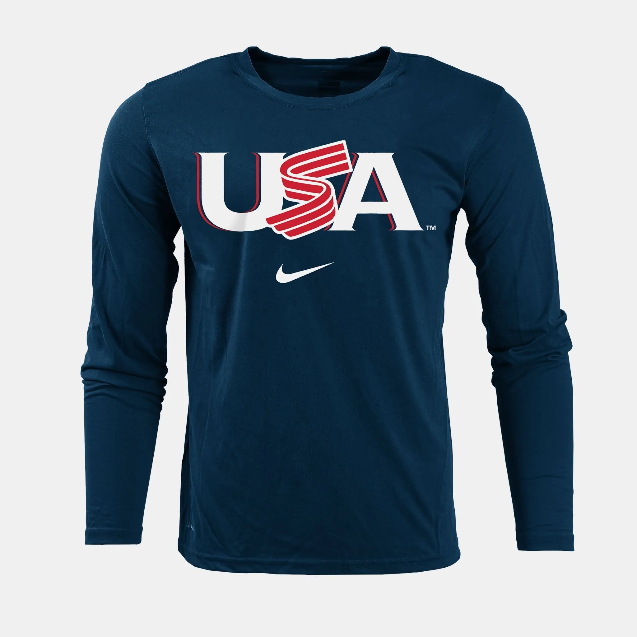 Classic Jersey Logo Navy Long Sleeve Legend Tee